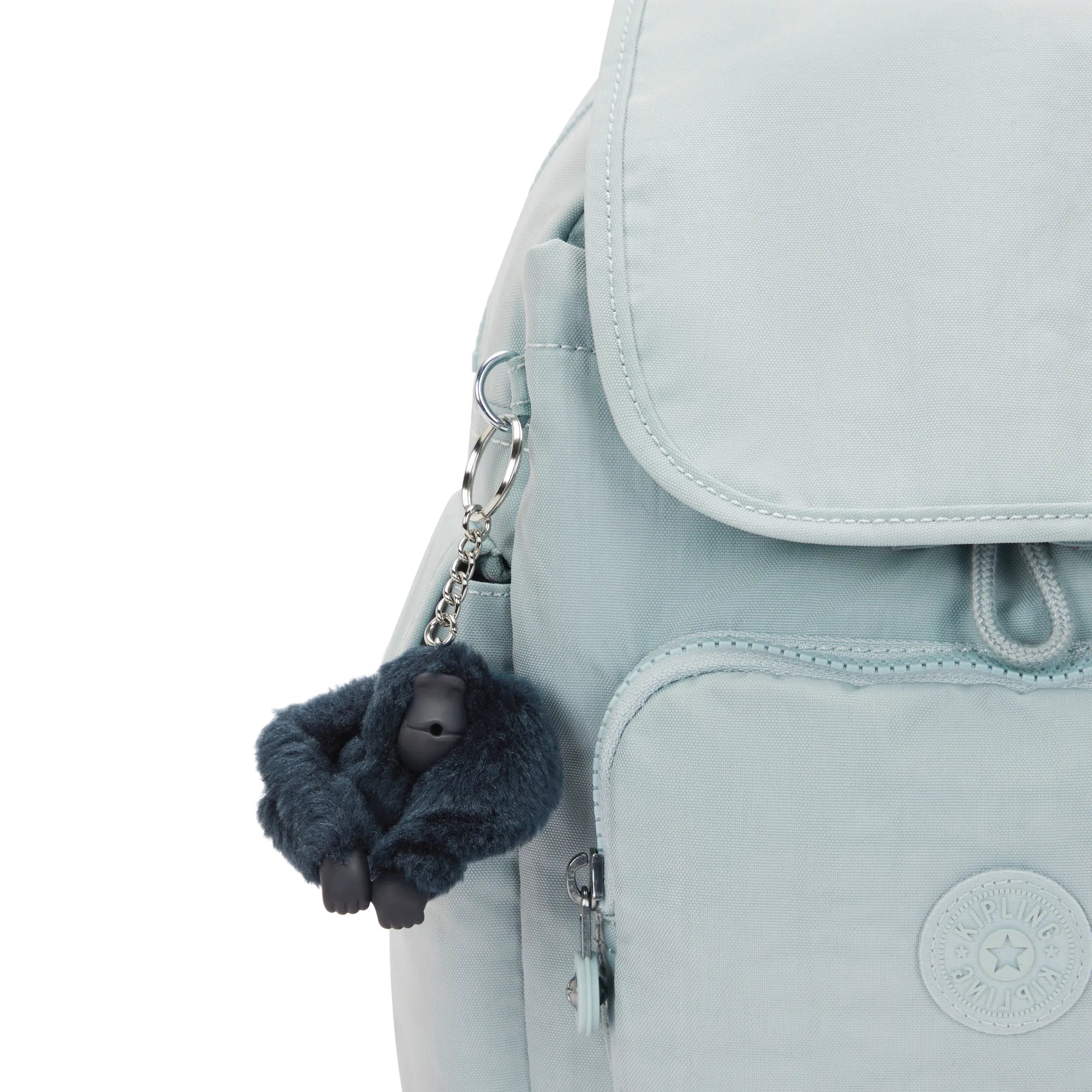 Kipling City Pack Mini in Breezy Blue — detail view