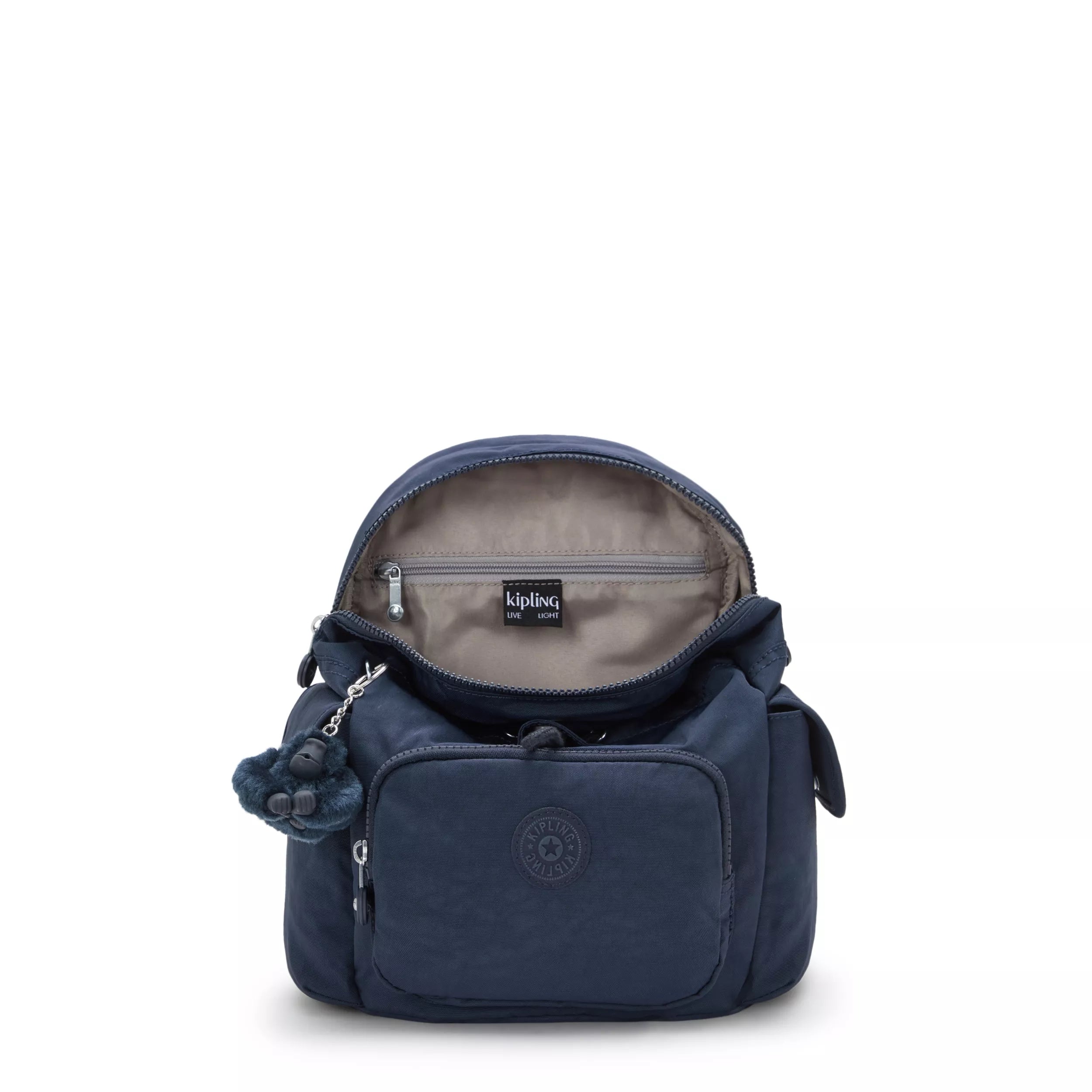 Kipling City Pack Mini in Blue Bleu 2 — angle view 3