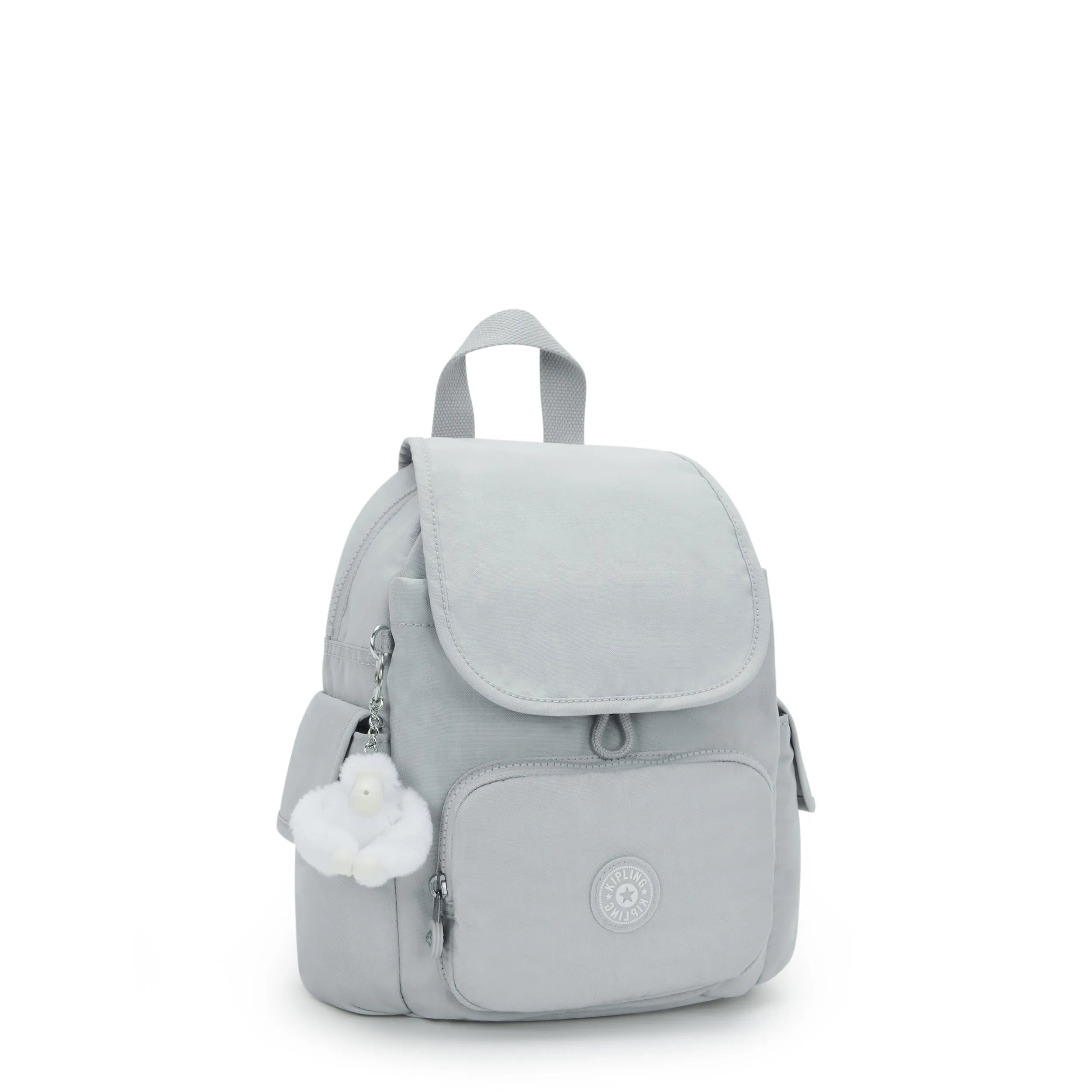 Kipling City Pack Mini in Easy Grey — interior view