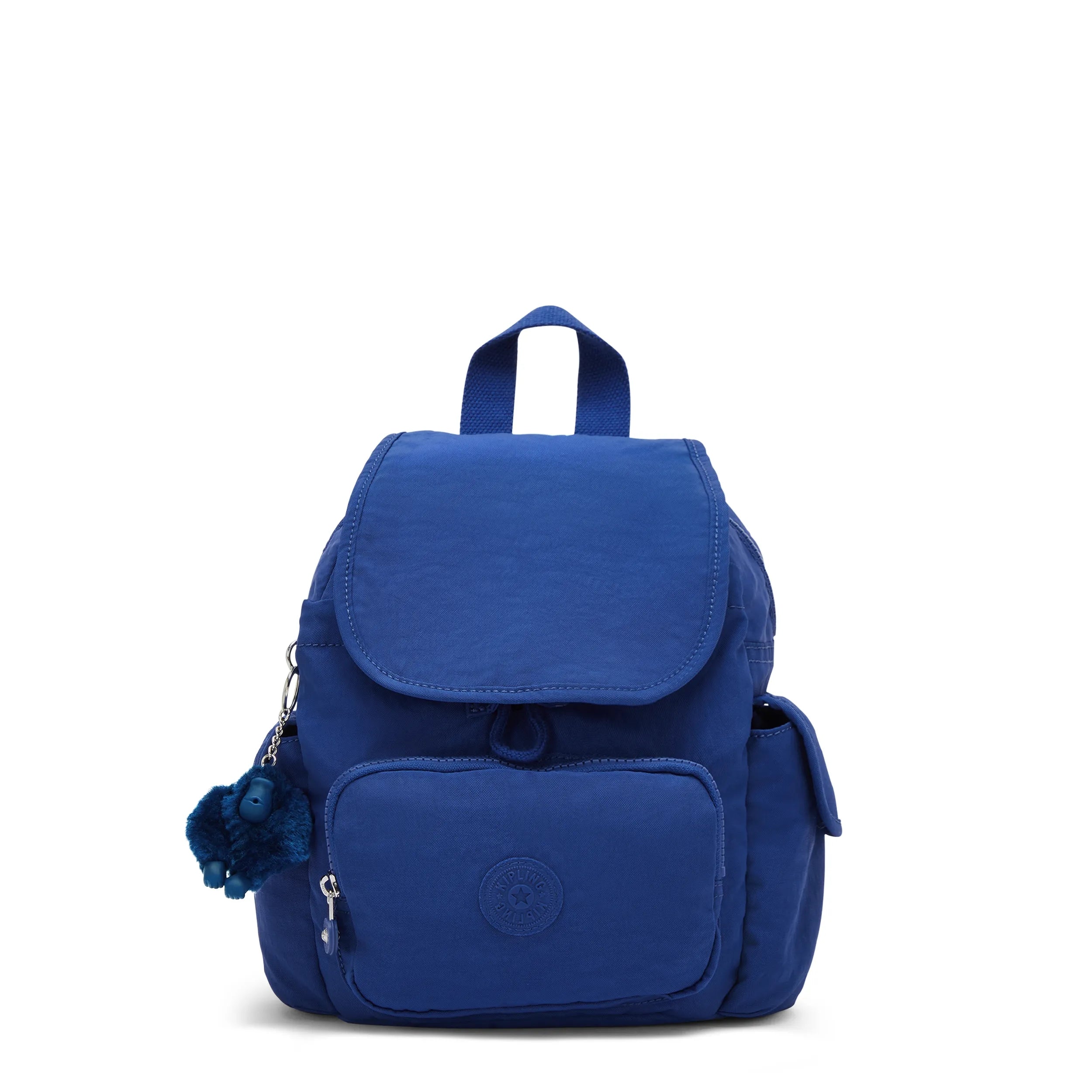 Kipling City Pack Mini in Blazing Blue — front view