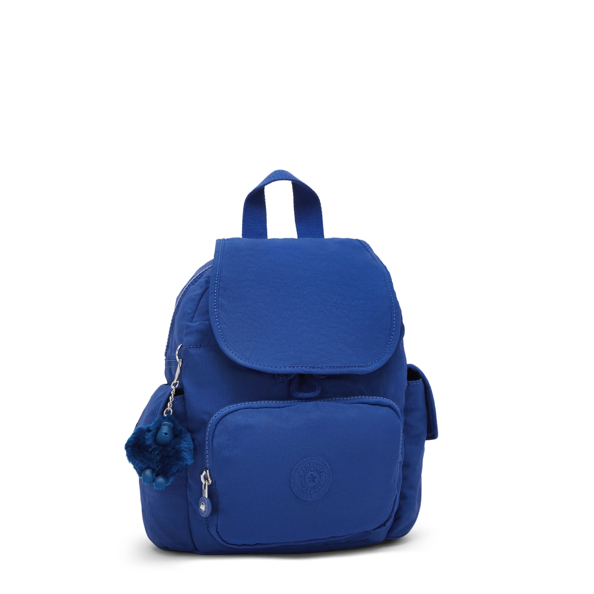 Kipling City Pack Mini in Blazing Blue — interior view