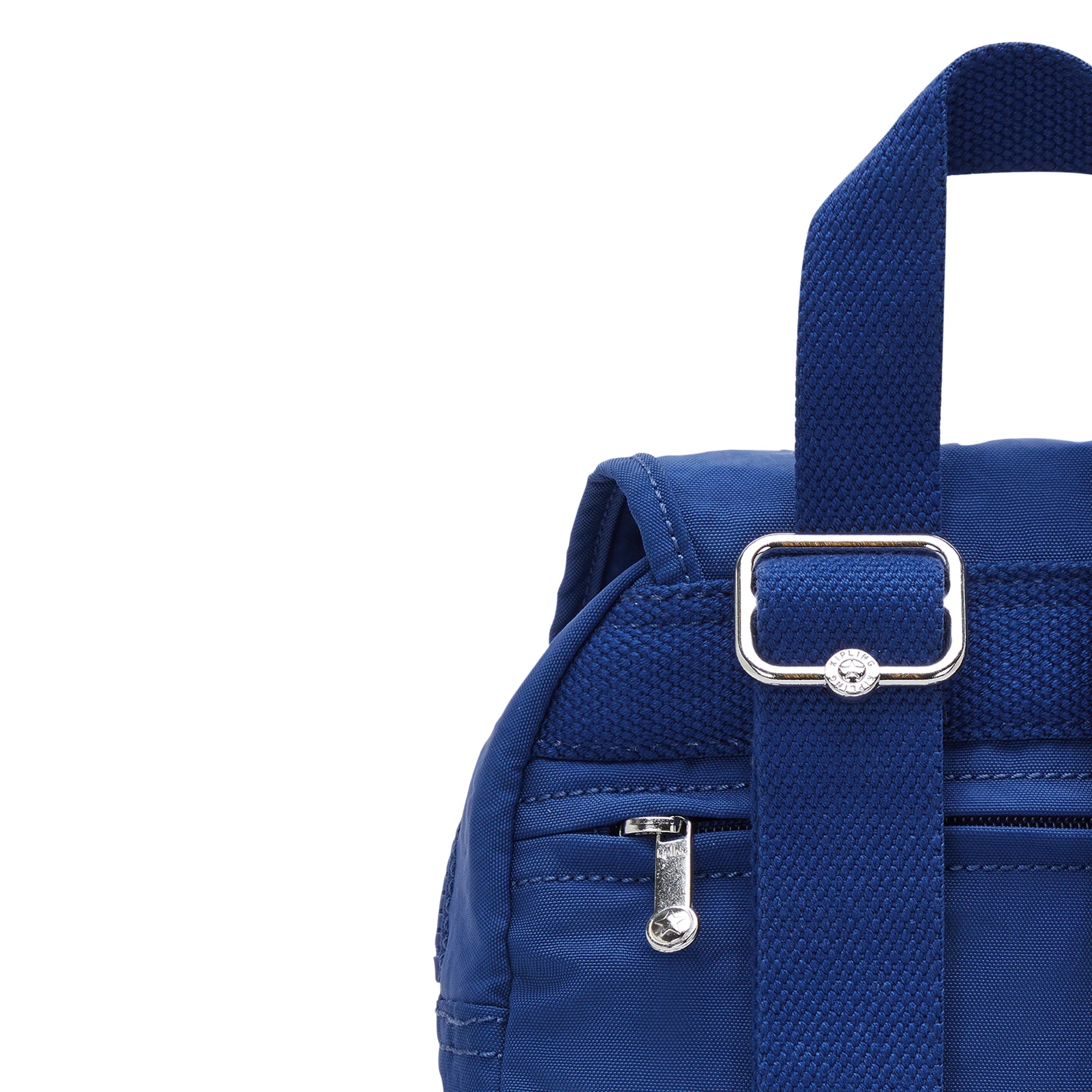 Kipling City Pack Mini in Blazing Blue — detail view