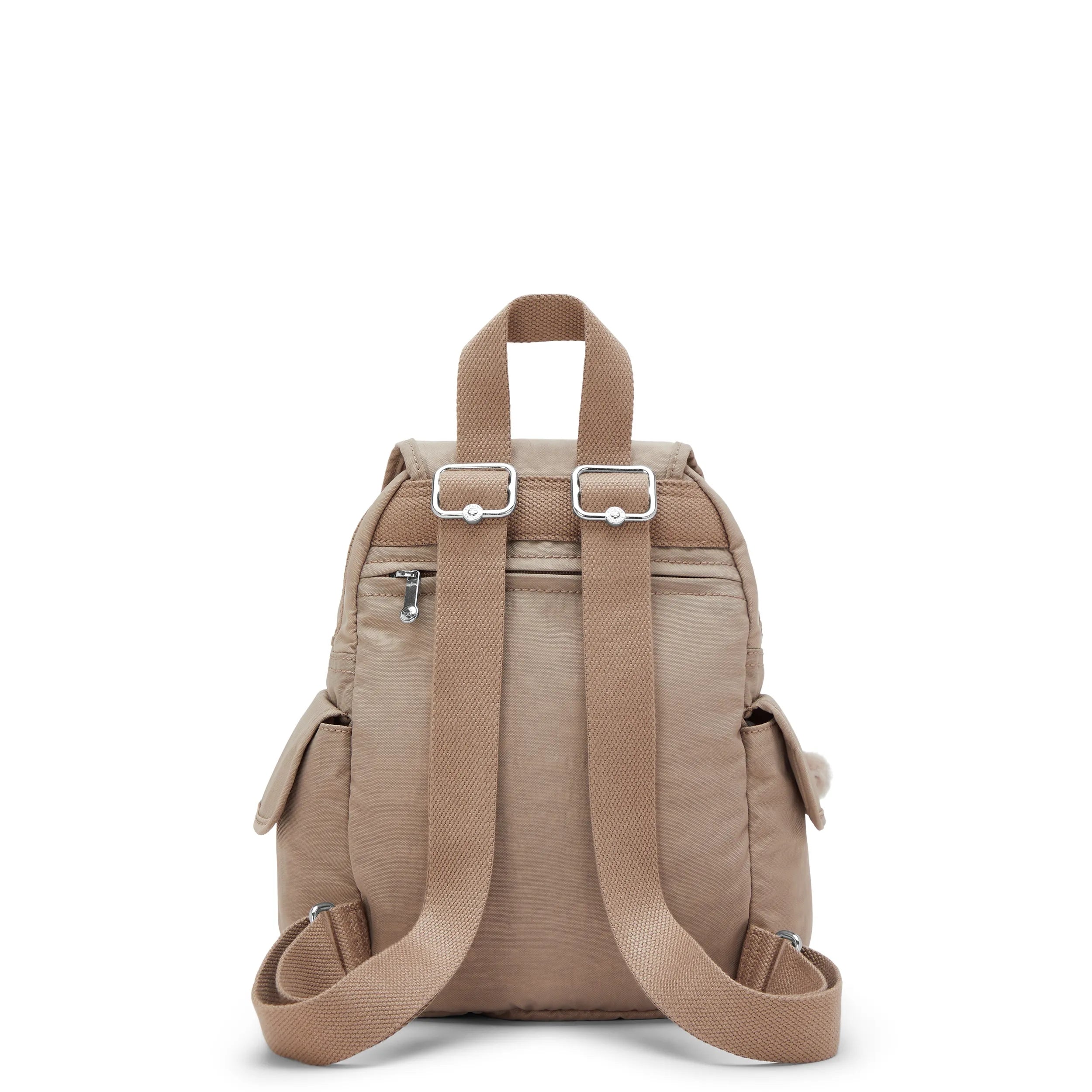 Kipling City Pack Mini in Tan Beige — angle view 2