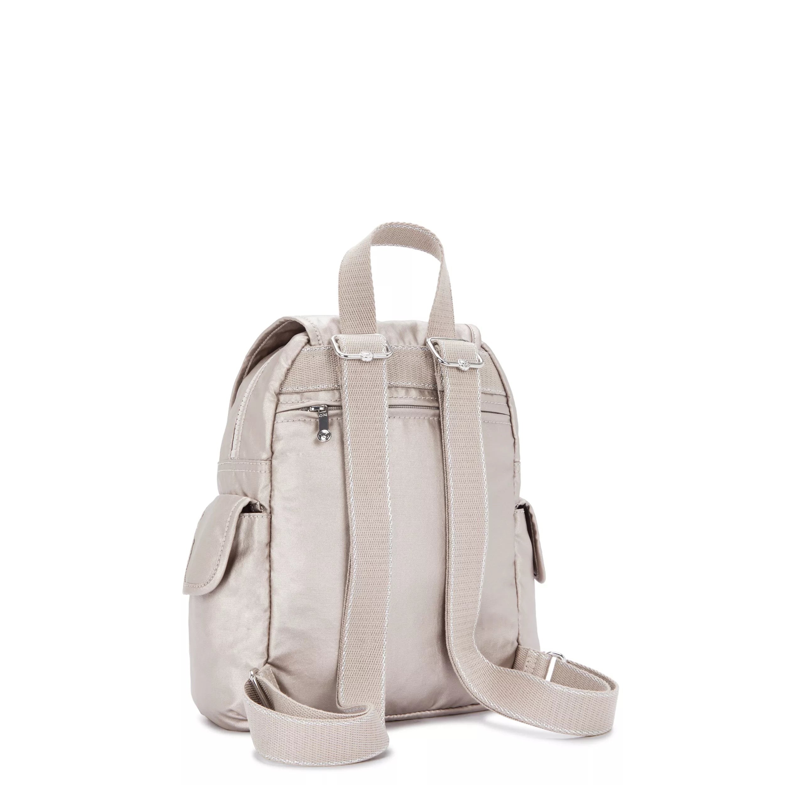 Kipling City Pack Mini in Metallic Glow — back view