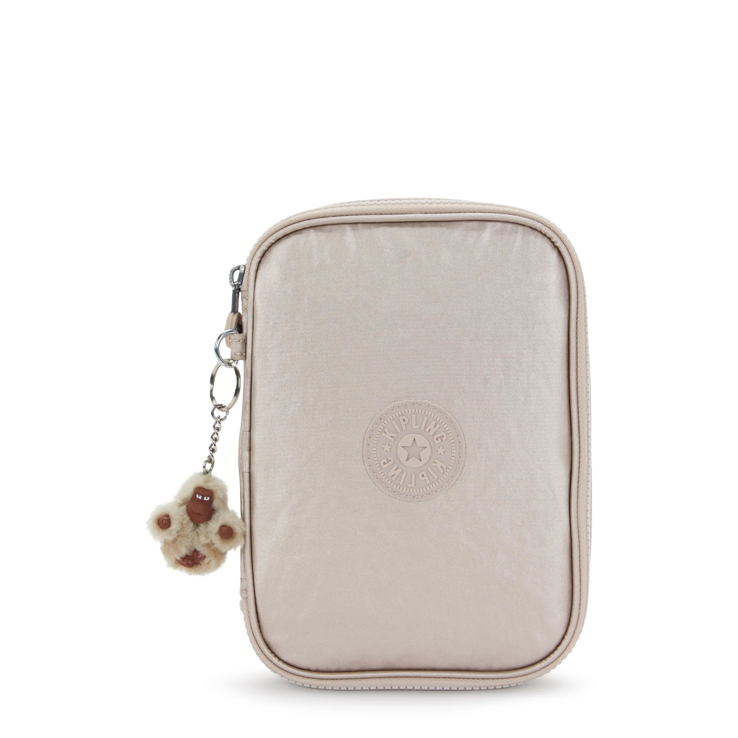Kipling 100 Pens Case in Metallic Glow — front view # color_Metallic Glow