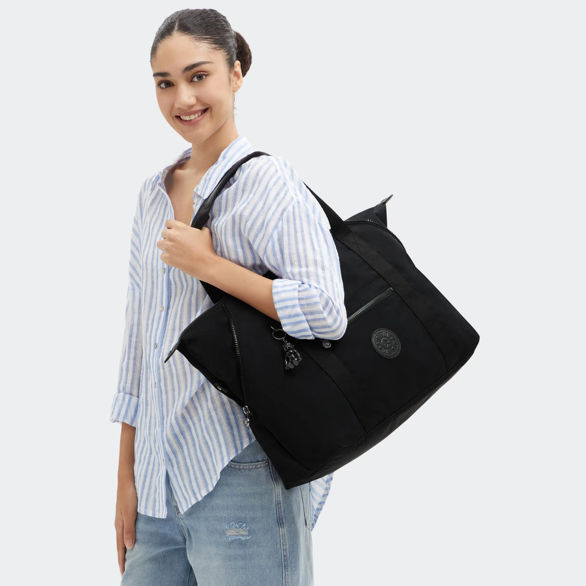 Kipling Art Medium Tote Bag in Infinite Black — lifestyle 2