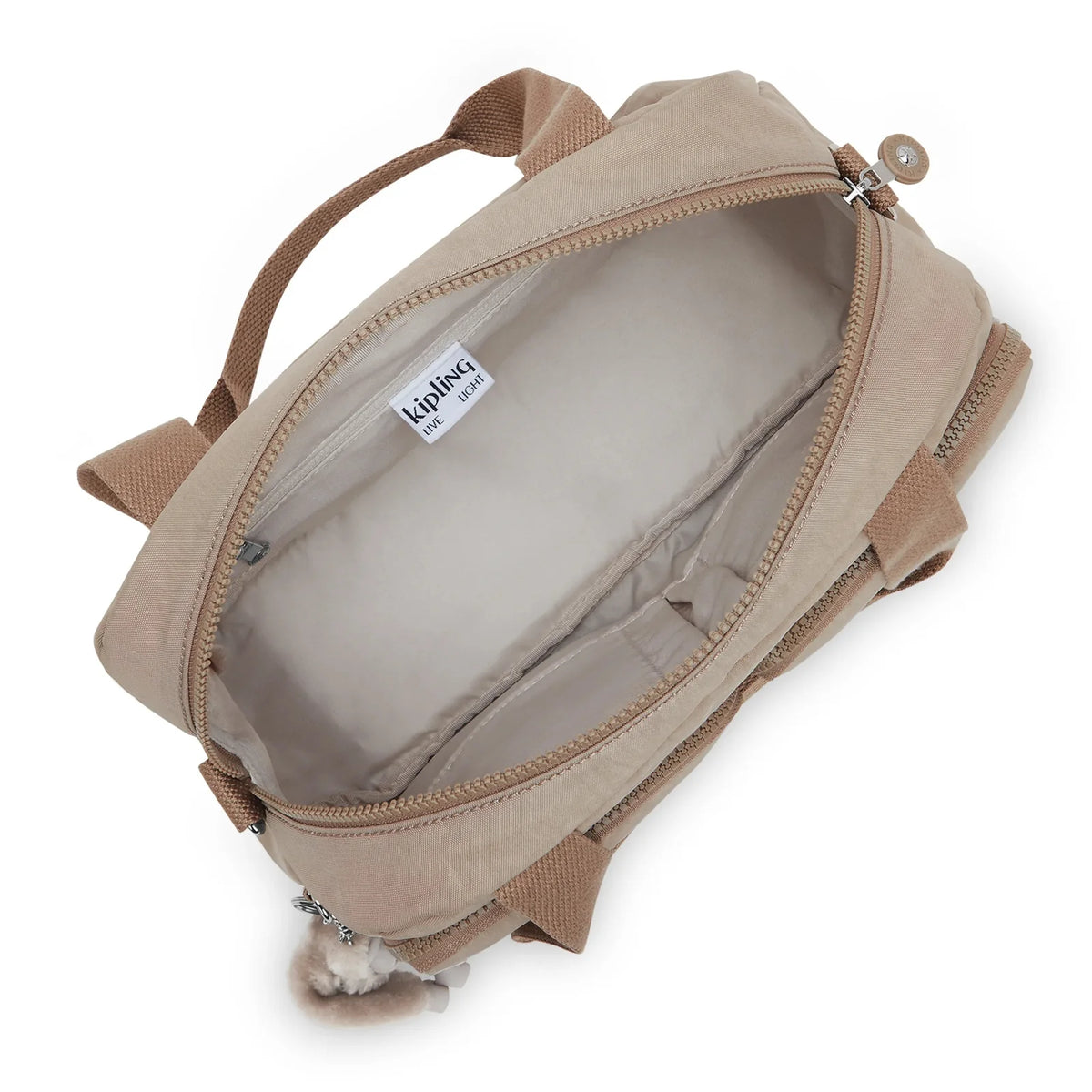 Kipling Cool Defea Shoulder Bag in Tan Beige — interior view