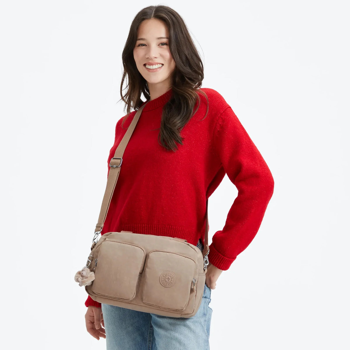 Kipling Cool Defea Shoulder Bag in Tan Beige — lifestyle
