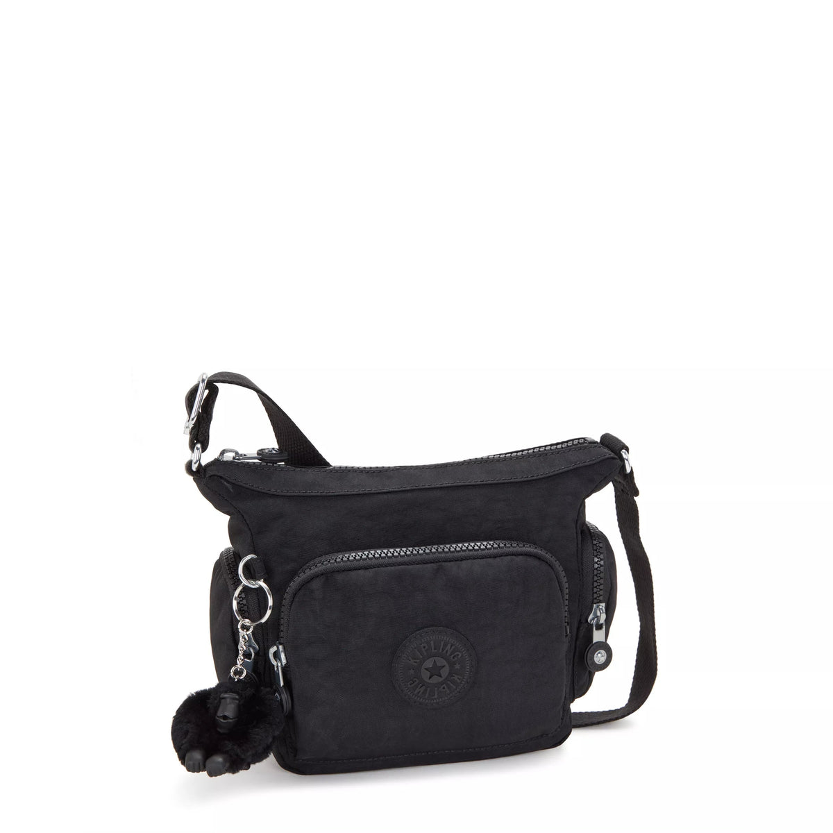 Kipling Gabbie Mini  Crossbody Bag in Black Noir — angle view 2