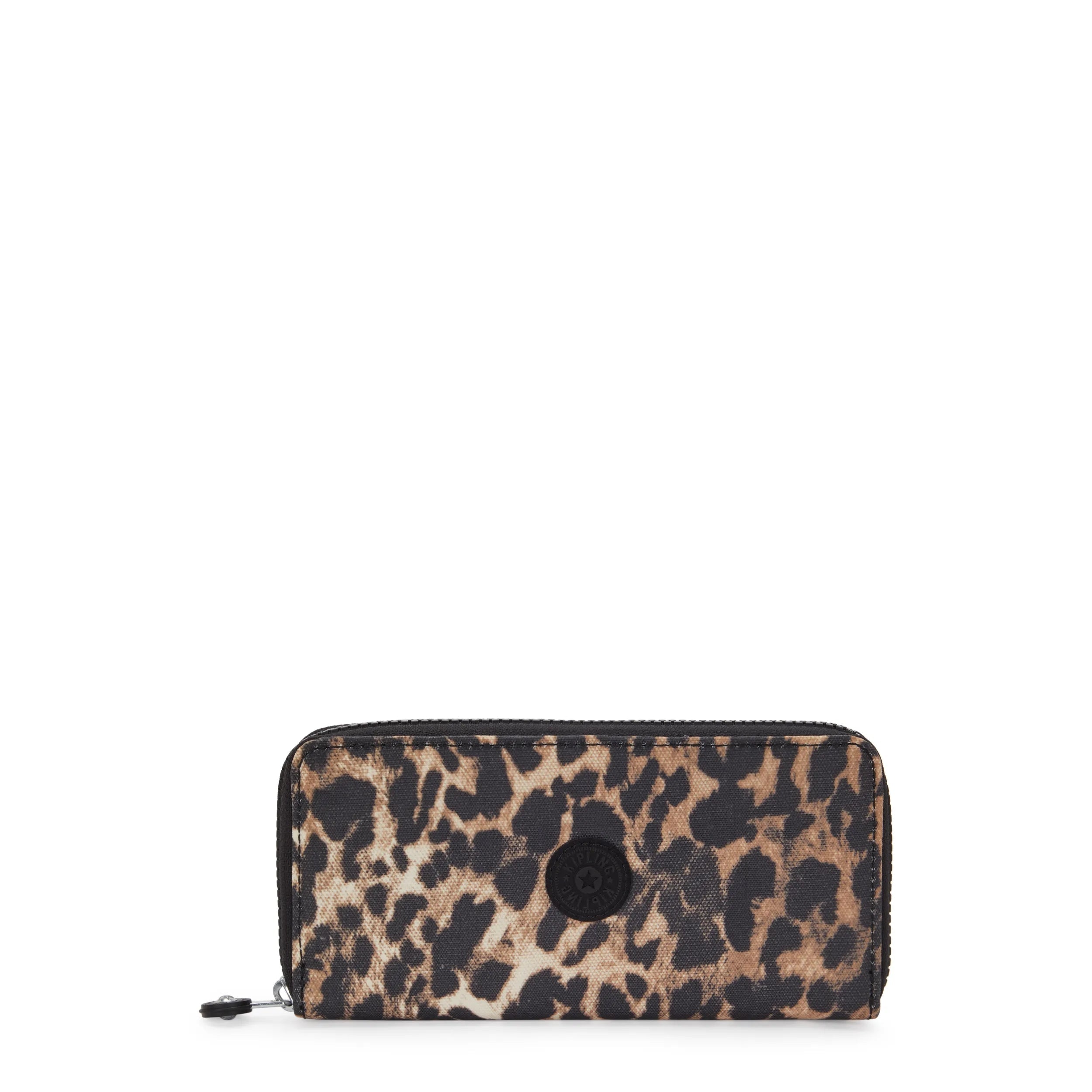 Kipling Money World in Wild Leopard — front view