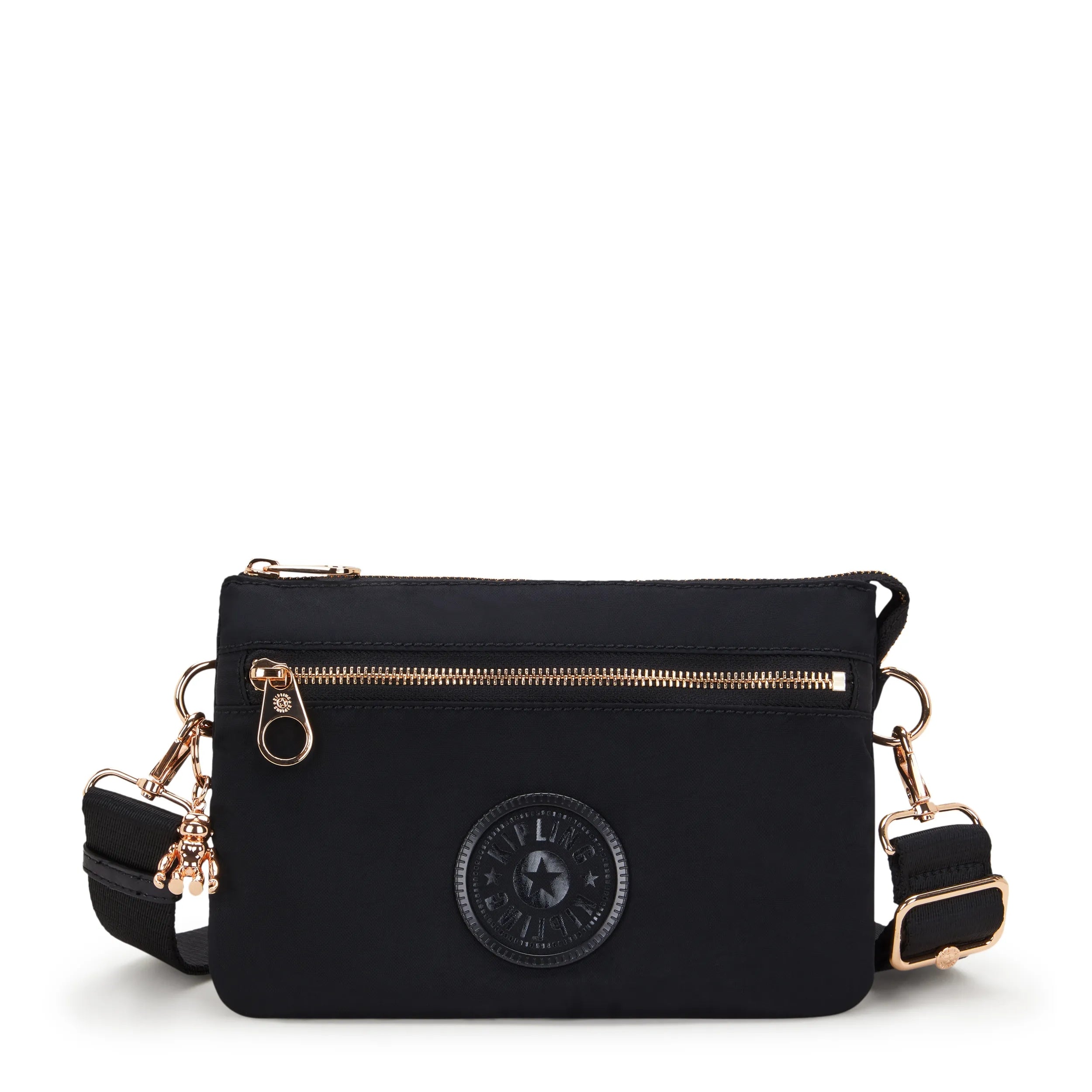Kipling Riri Zip in Black Rose Spice — front view