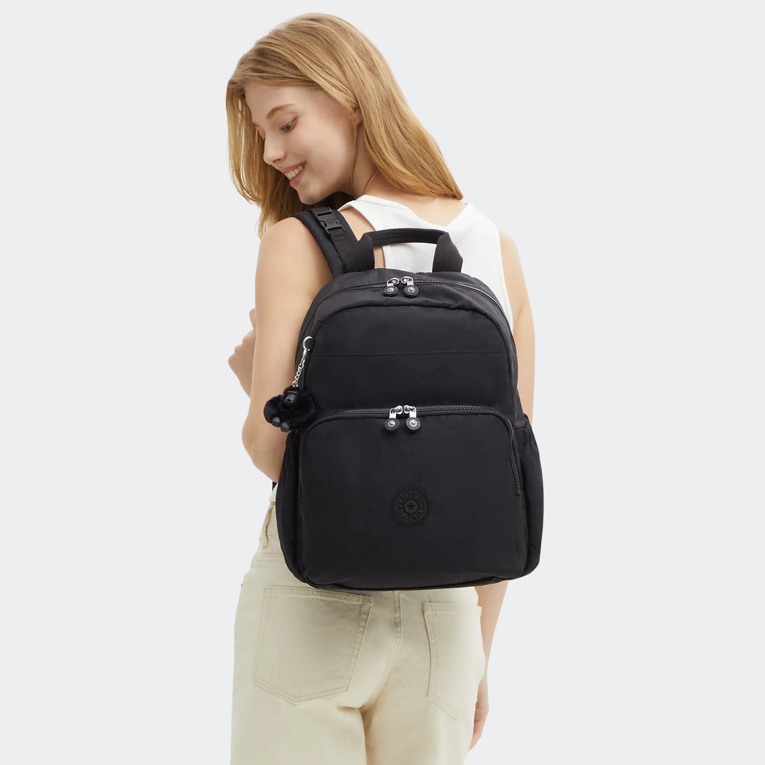 Kipling Maisie in Black Noir — back view