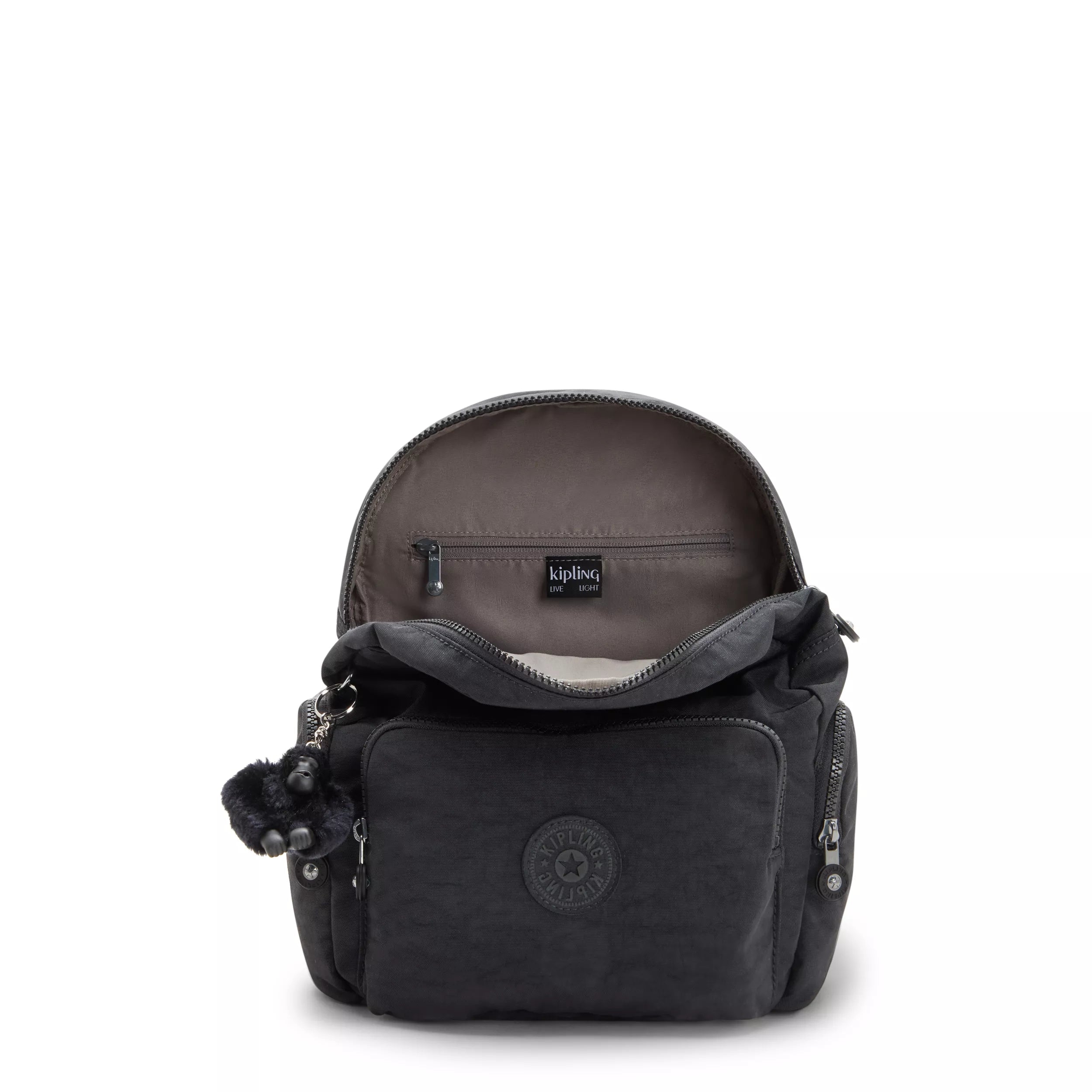 Kipling City Zip S in Black Noir — angle view 3