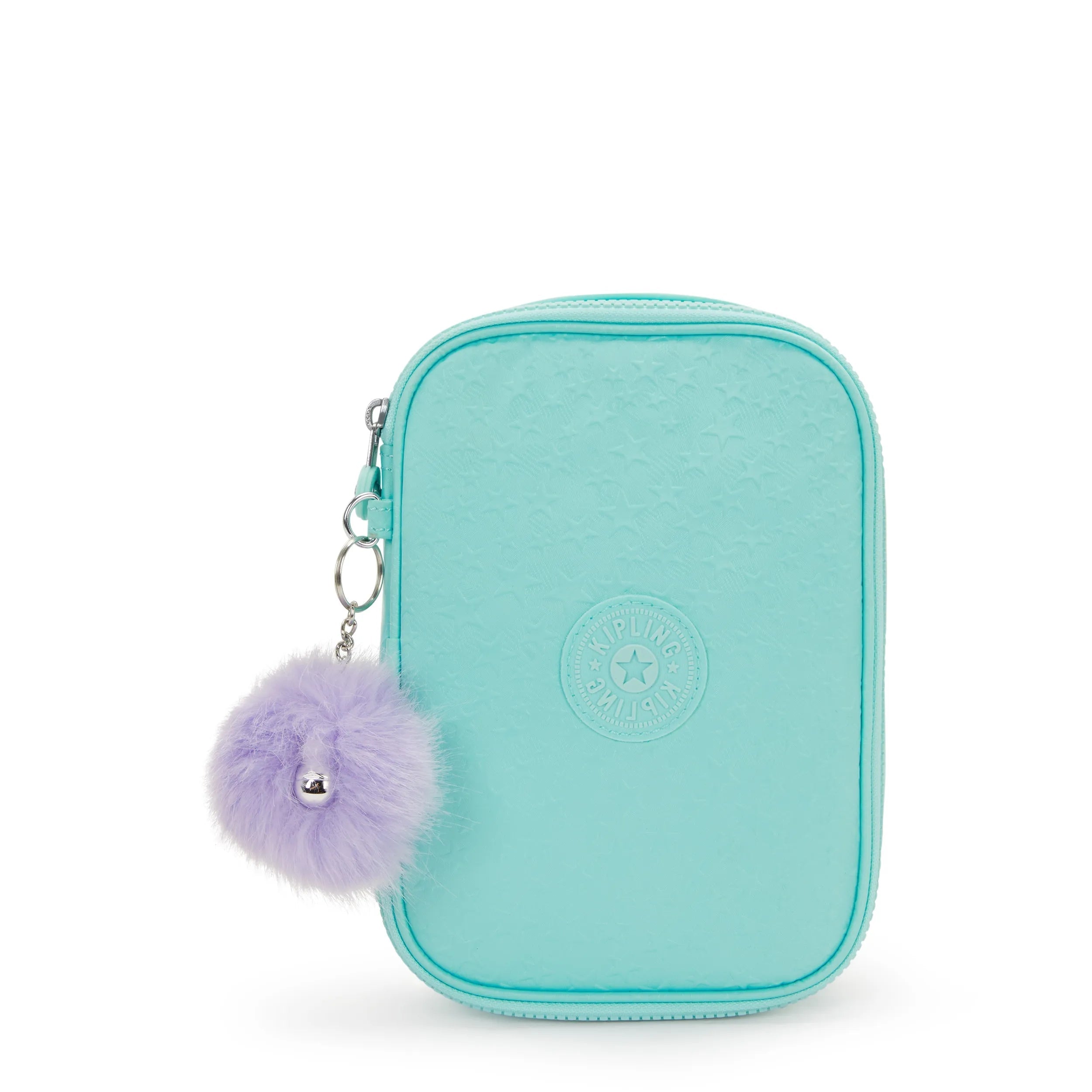 Kipling 100 Pens Case in Funky Stars Embossed — front view # color_Funky Stars Embossed
