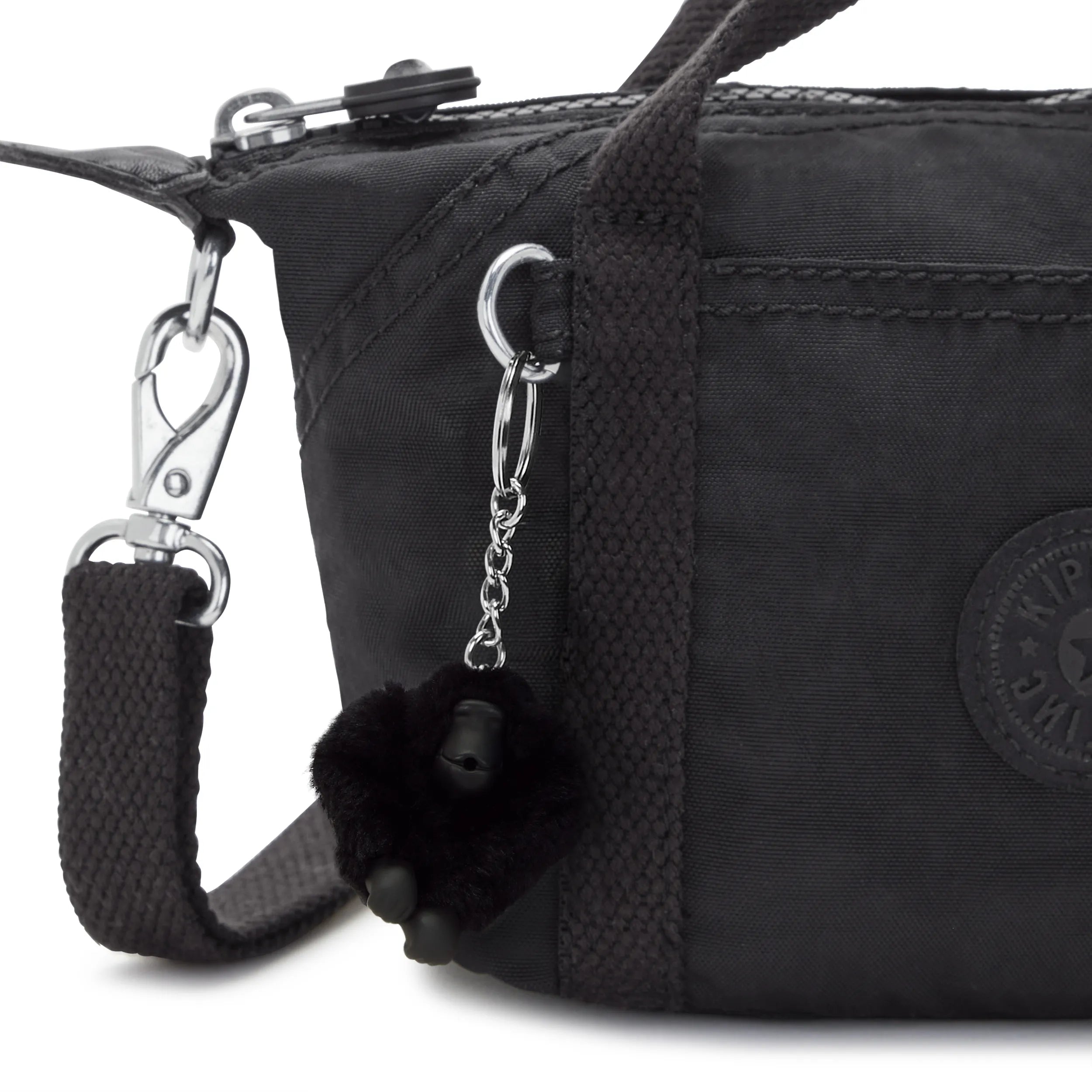 Kipling Art Compact in Black Noir — detail view