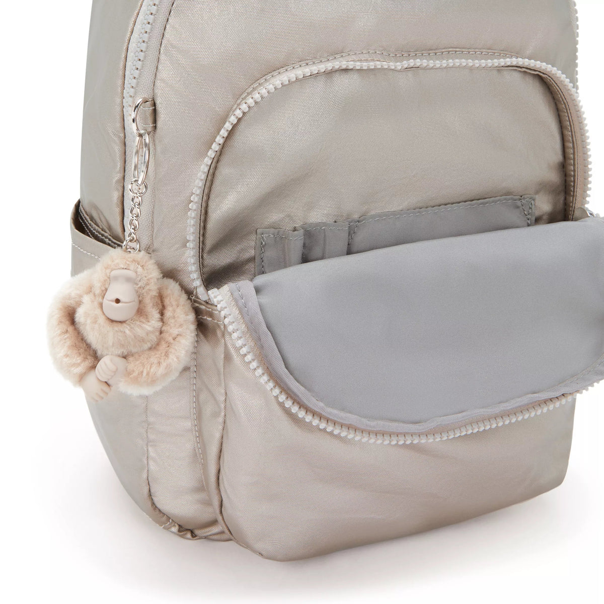 Kipling Seoul Small Backpack in Metallic Glow — interior view 2
