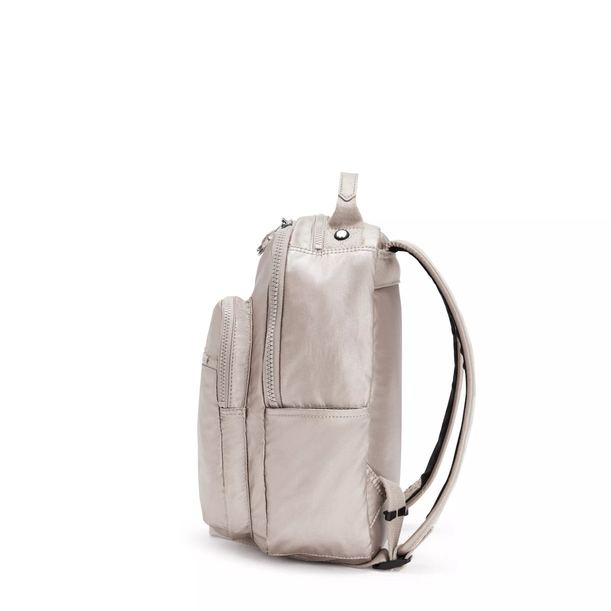 Kipling Seoul Small Backpack in Metallic Glow — side view 2