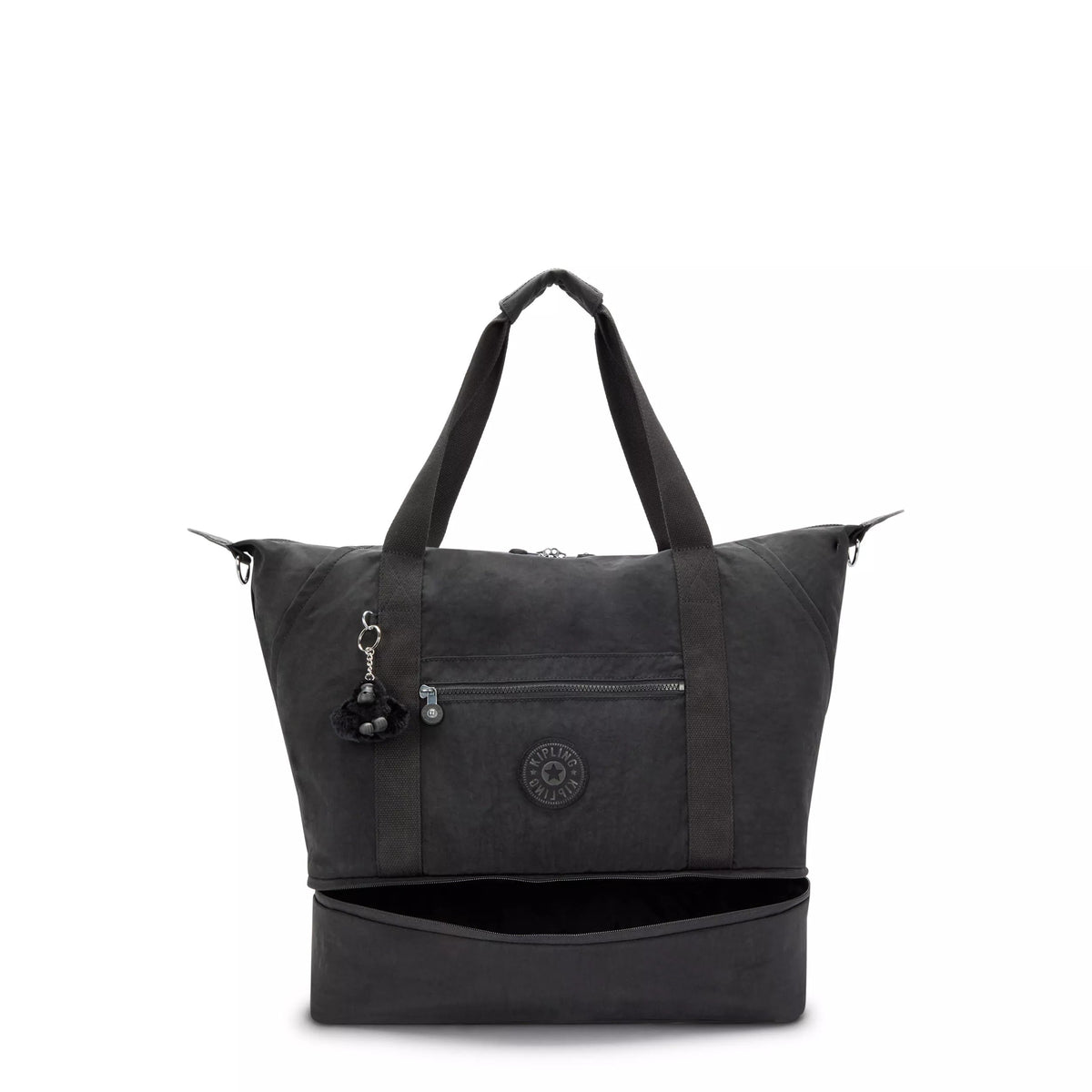 Kipling Art M Weekender in Black Noir — side view