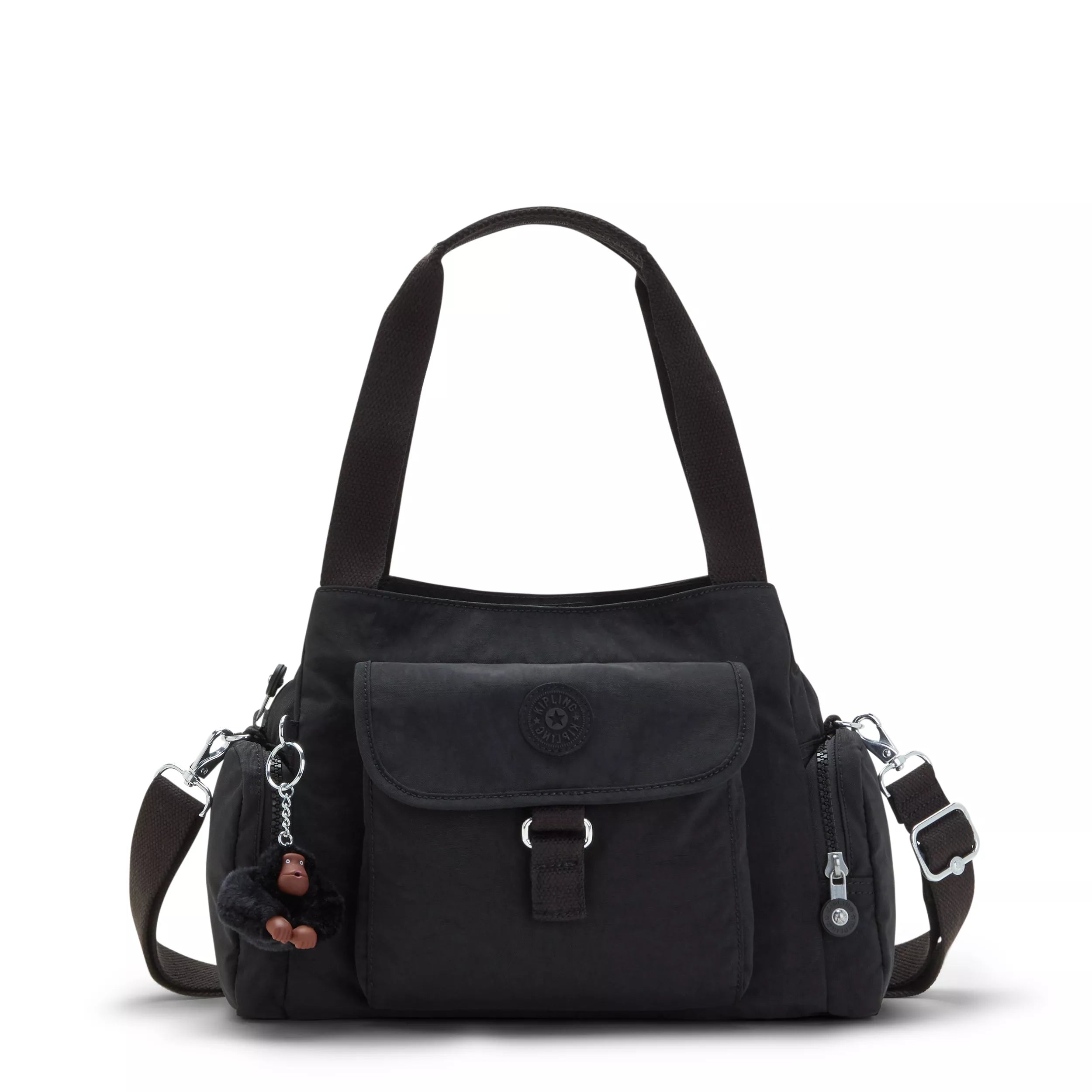 Kipling Felix L U in Black Tonal — front view