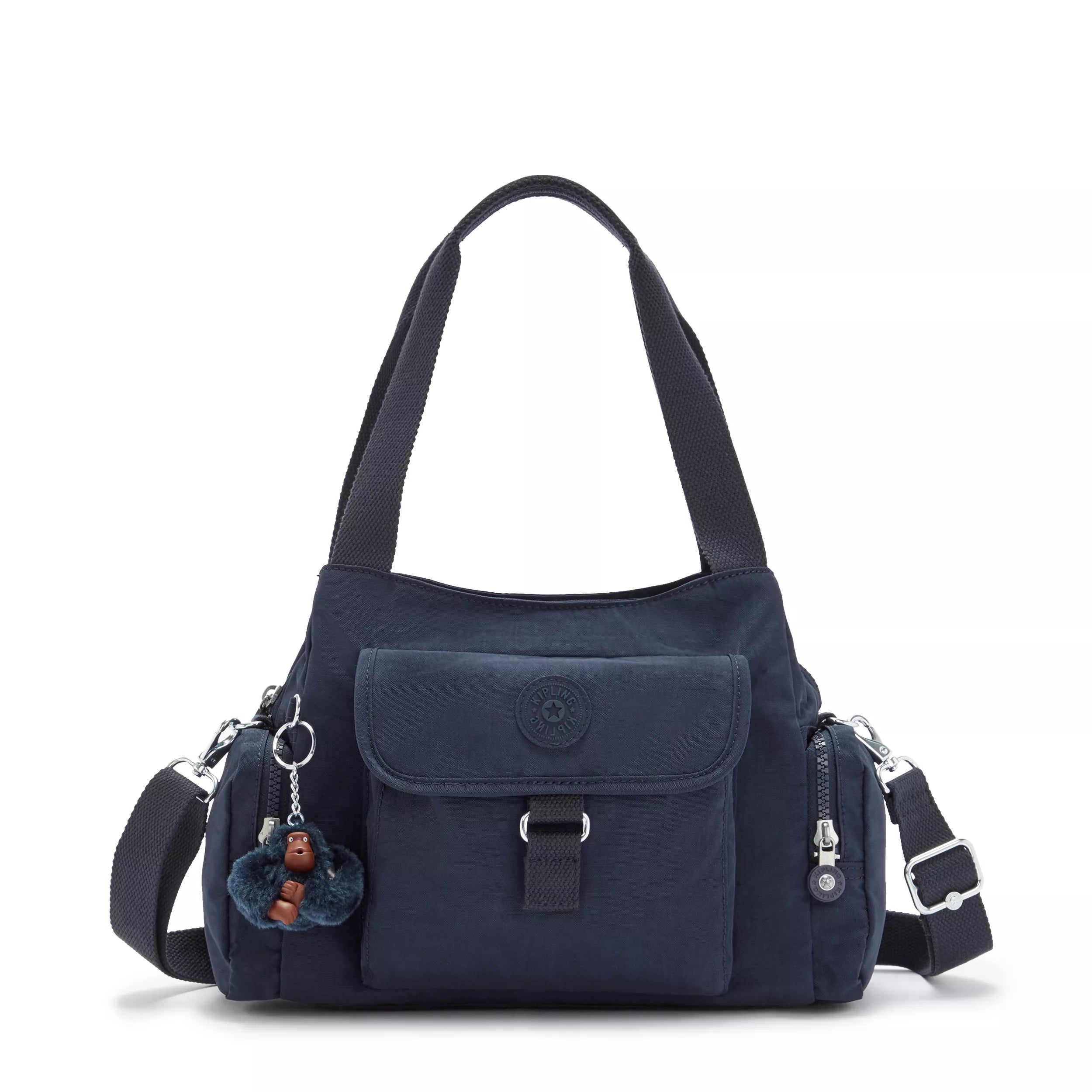 Kipling Felix L U in True Blue Tonal — front view
