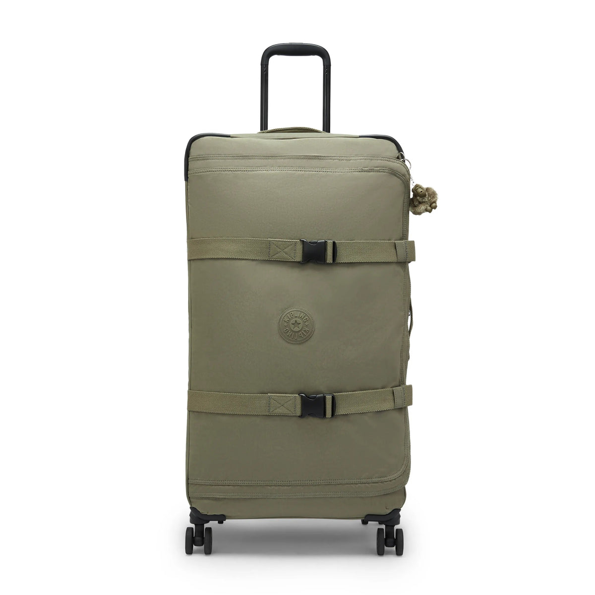 Kipling Spontaneous Large Rolling Luggage in Almost Sage — front view