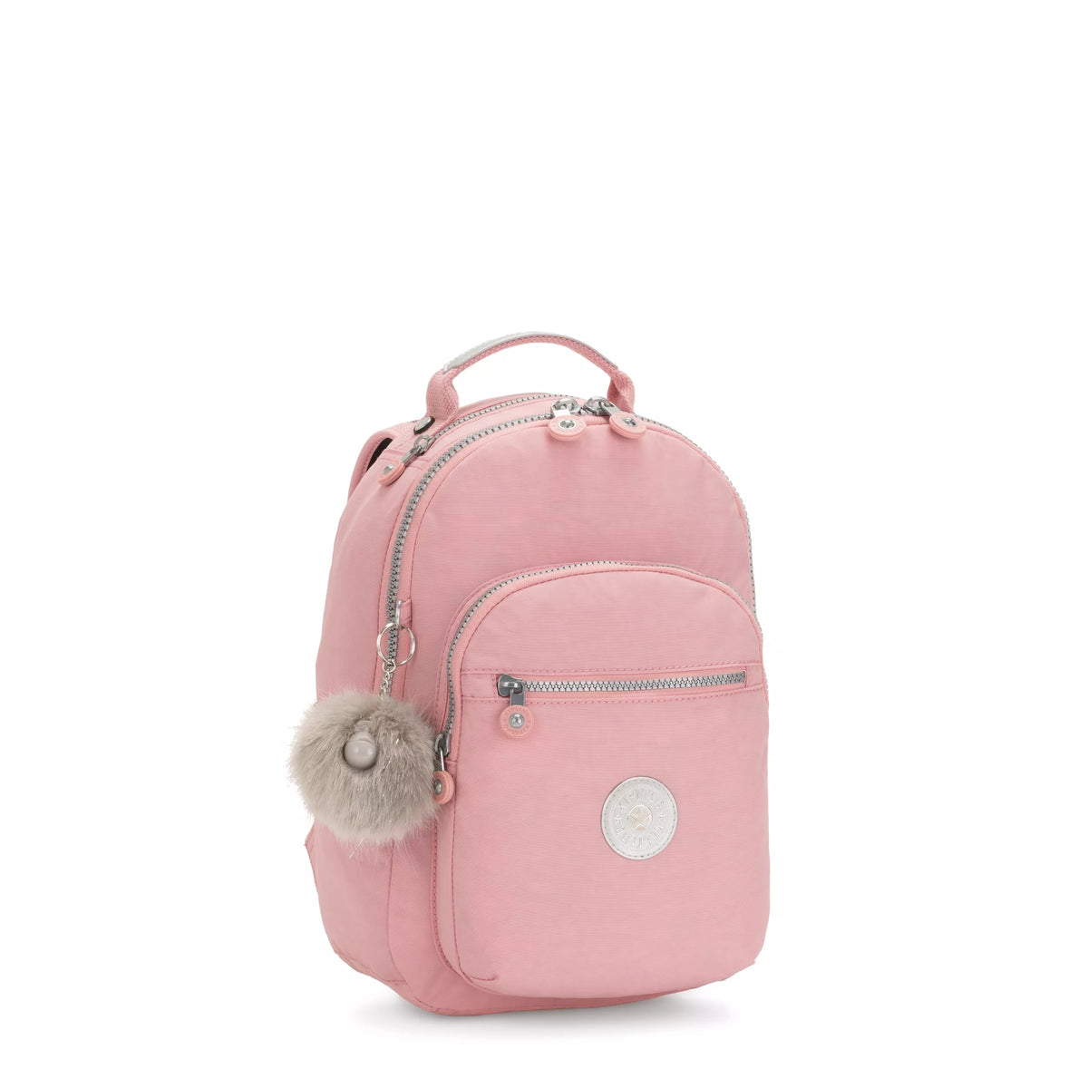 Kipling Seoul Small Backpack in Bridal Rose — angle view