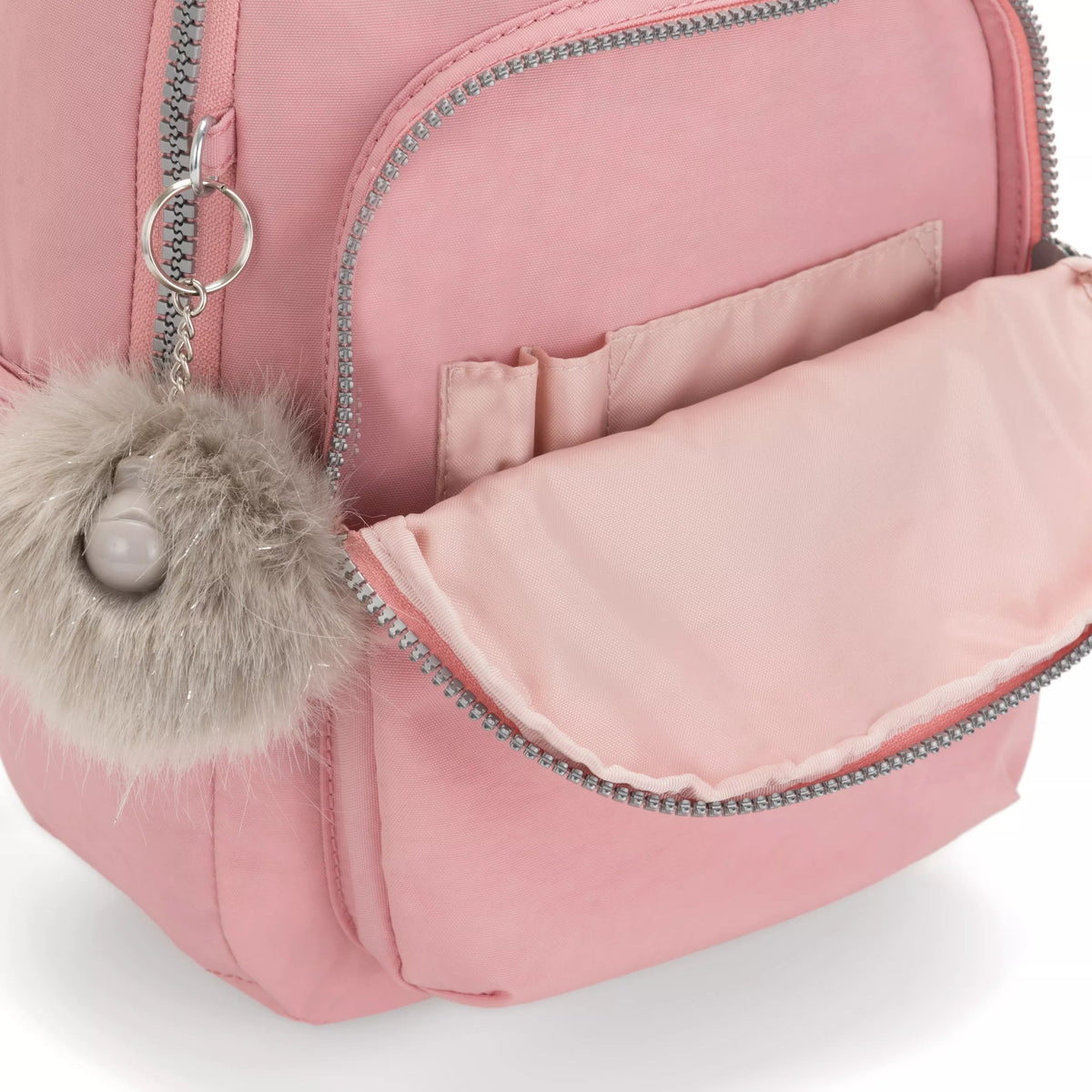 Kipling Seoul Small Backpack in Bridal Rose — interior view 2