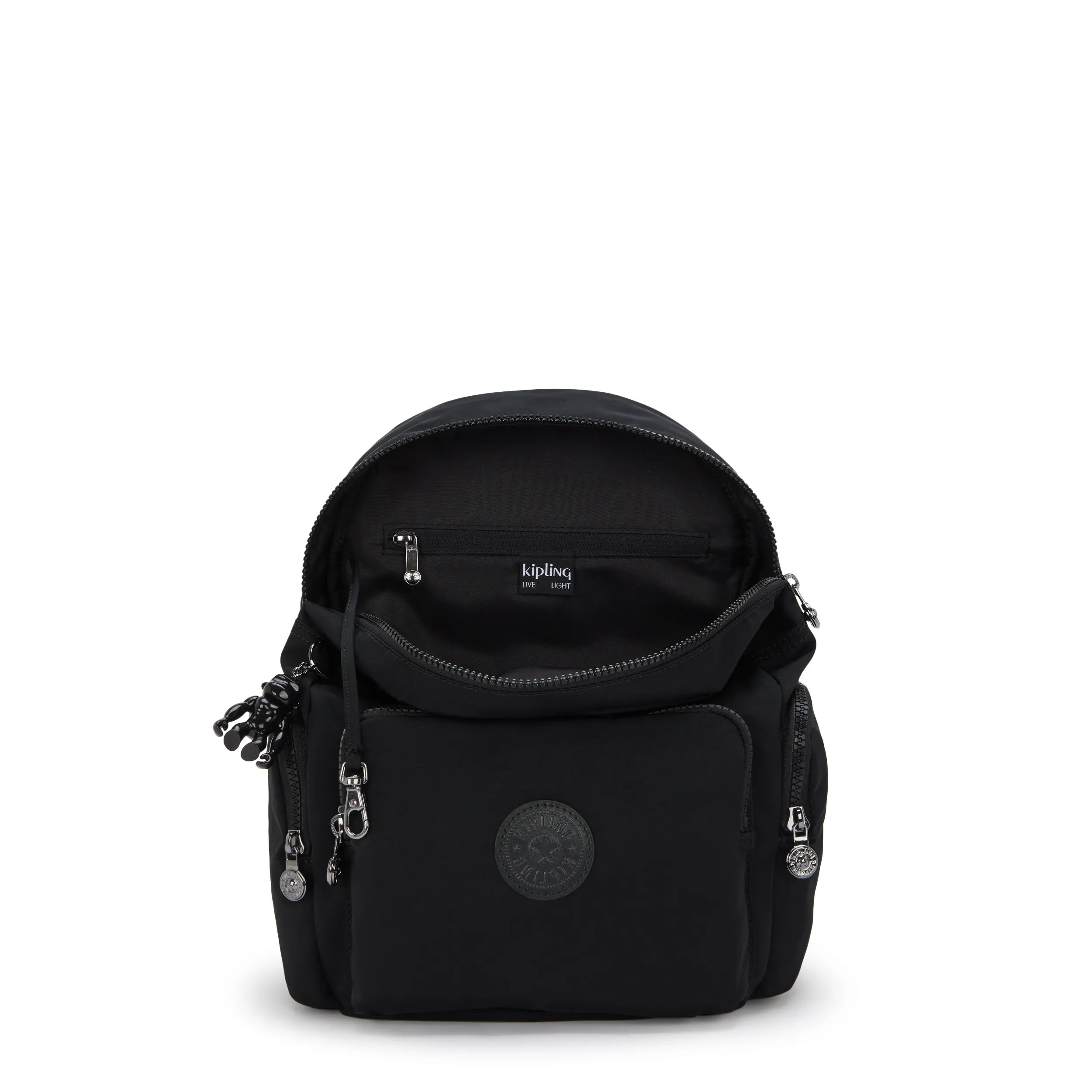 Kipling City Zip S in Infinite Black — angle view 3