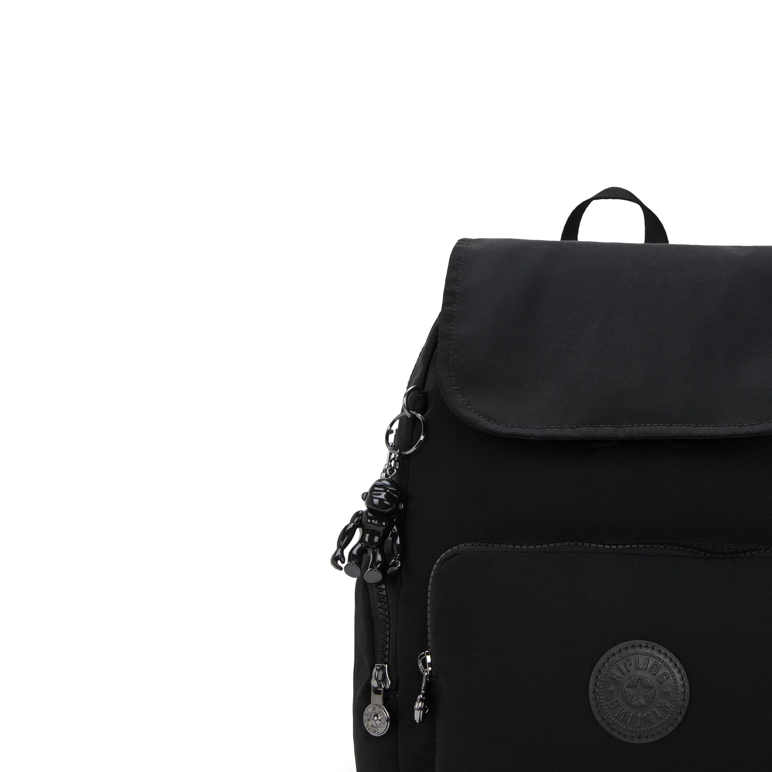 Kipling City Zip S in Infinite Black — detail view