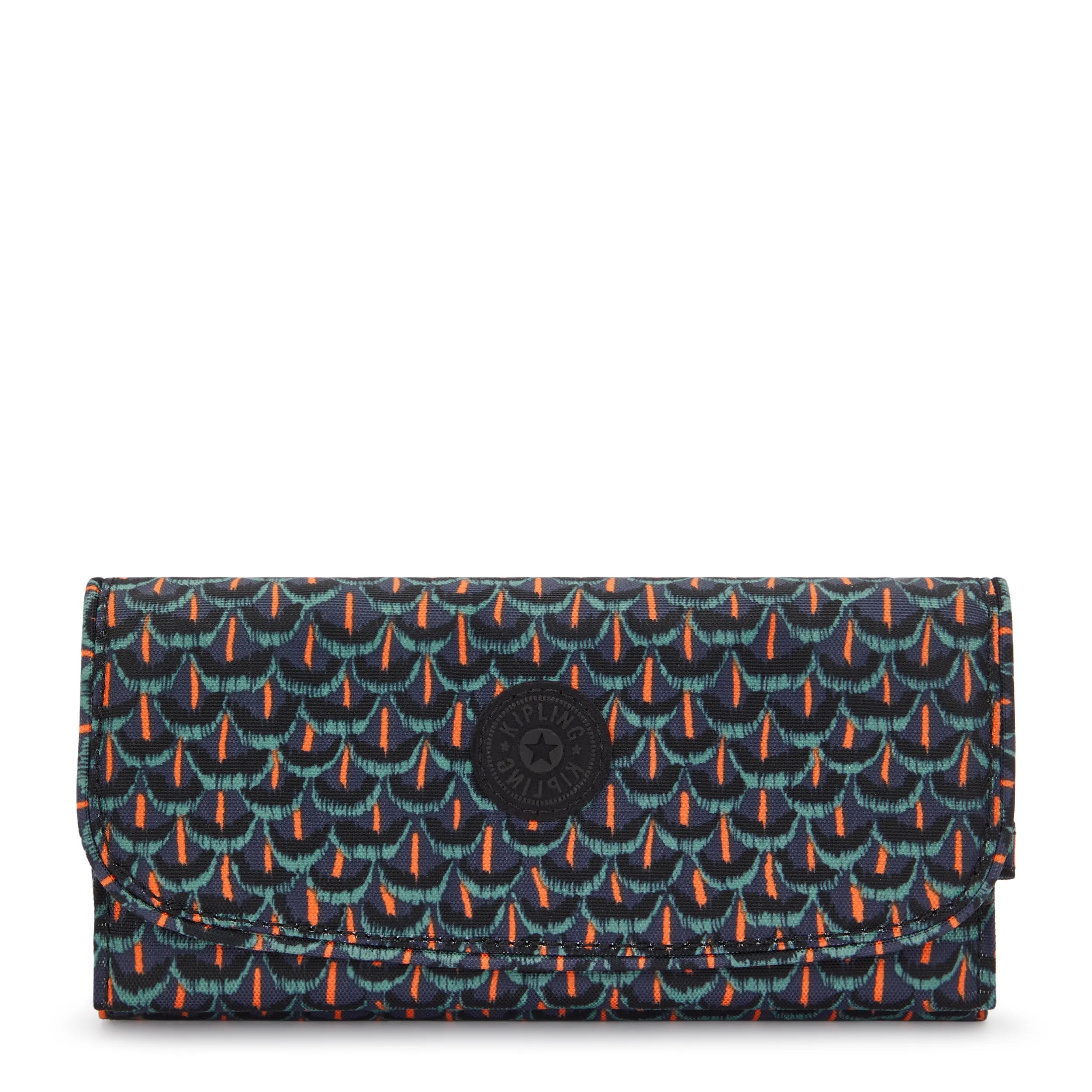 Kipling Money Land  Snap Wallet in Geo Feather — front view # color_Geo Feather