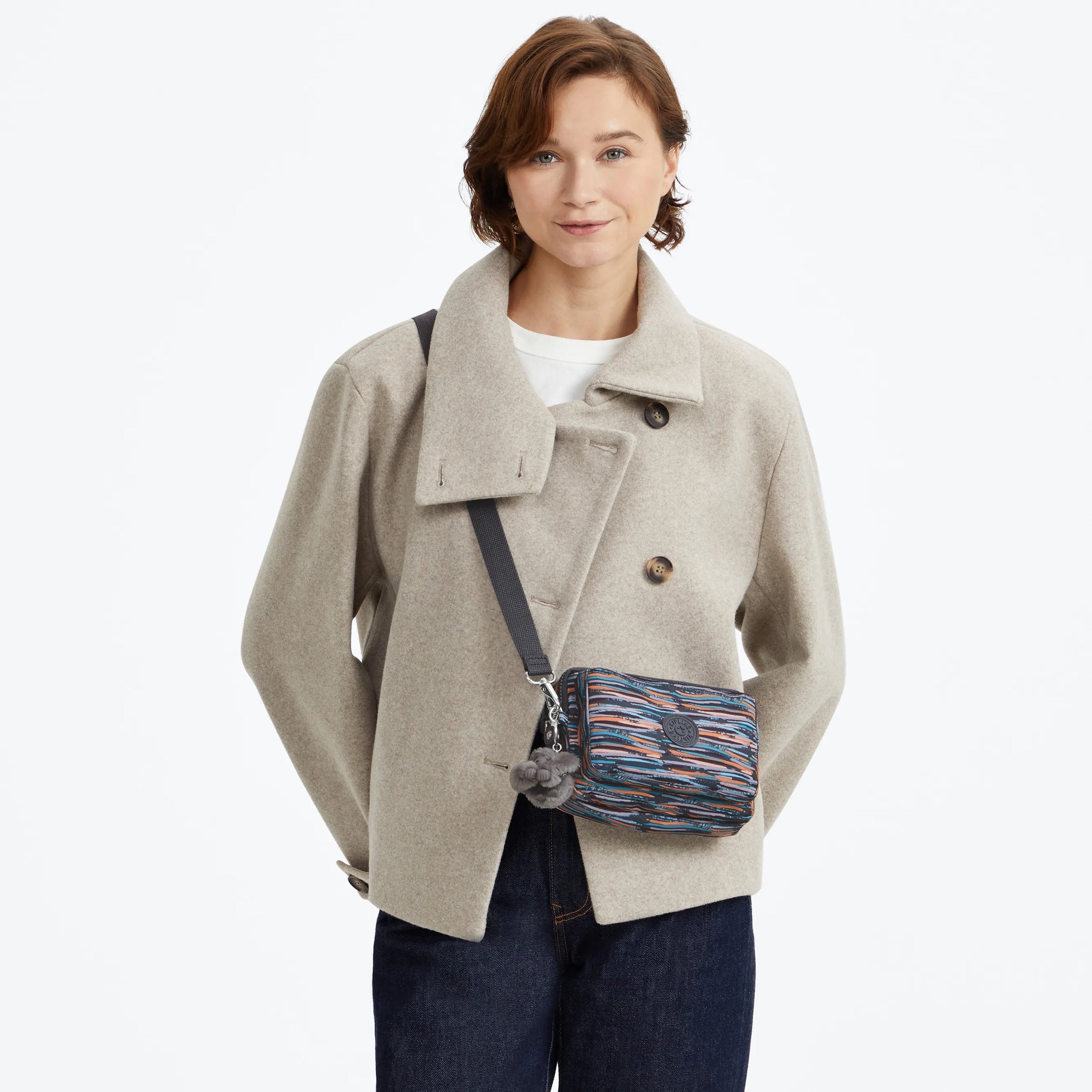 Kipling Abanu Multi in Mineral Stripes — back view
