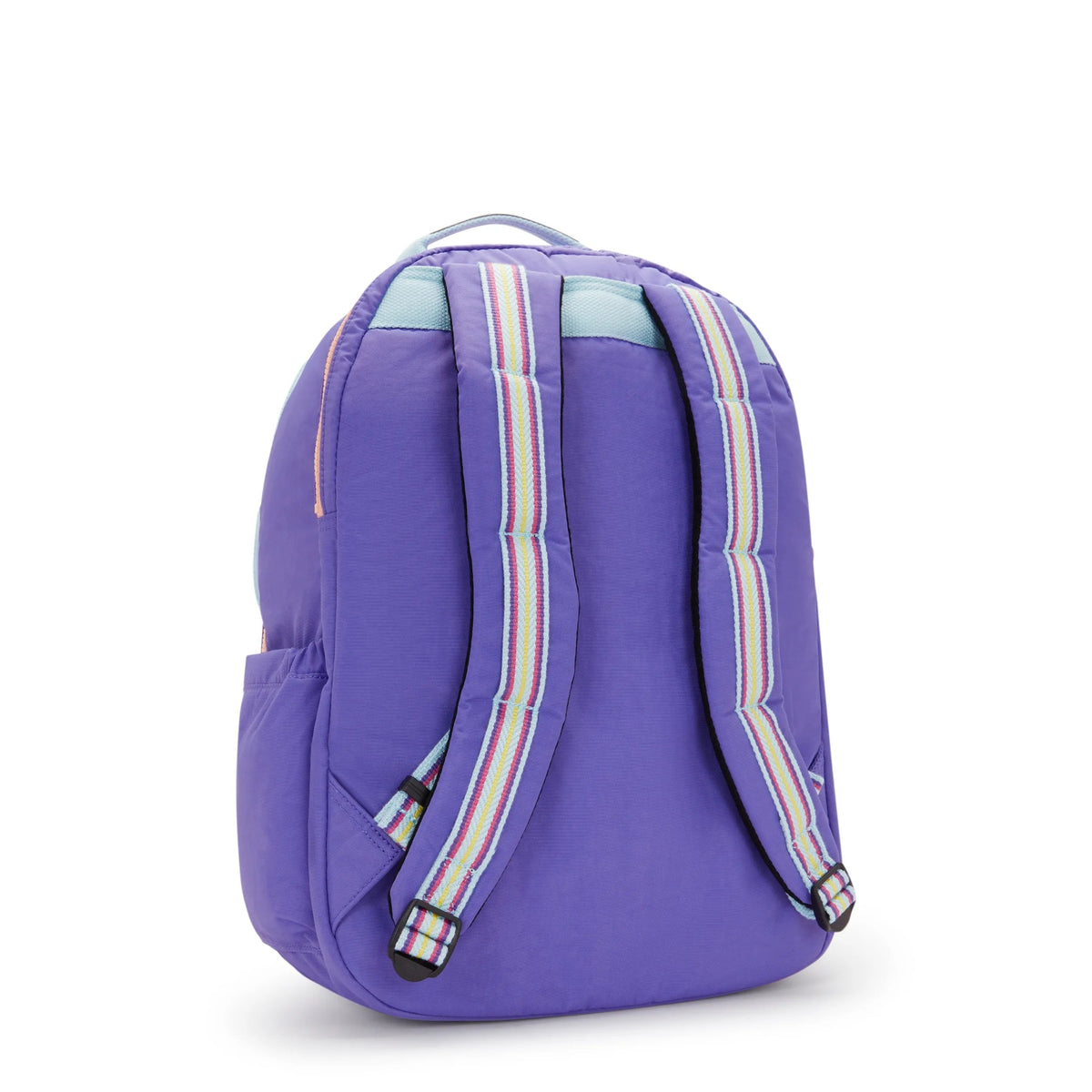 Kipling Seoul Extra Large 17" Laptop Backpack in Iris Purple Fun C — back view