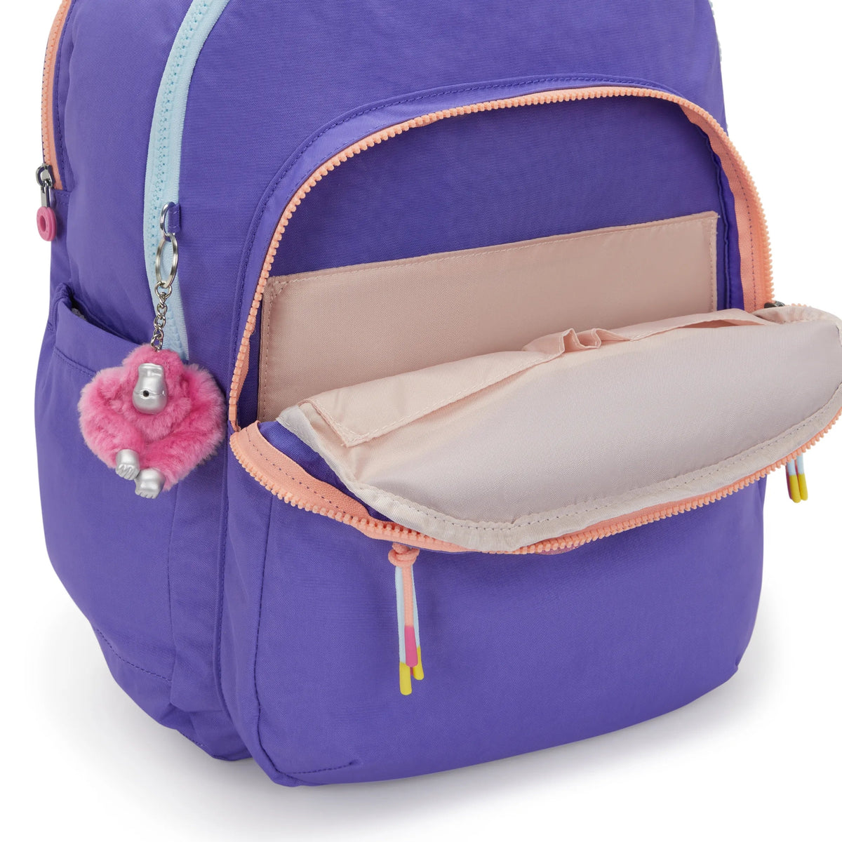 Kipling Seoul Extra Large 17" Laptop Backpack in Iris Purple Fun C — interior view 3
