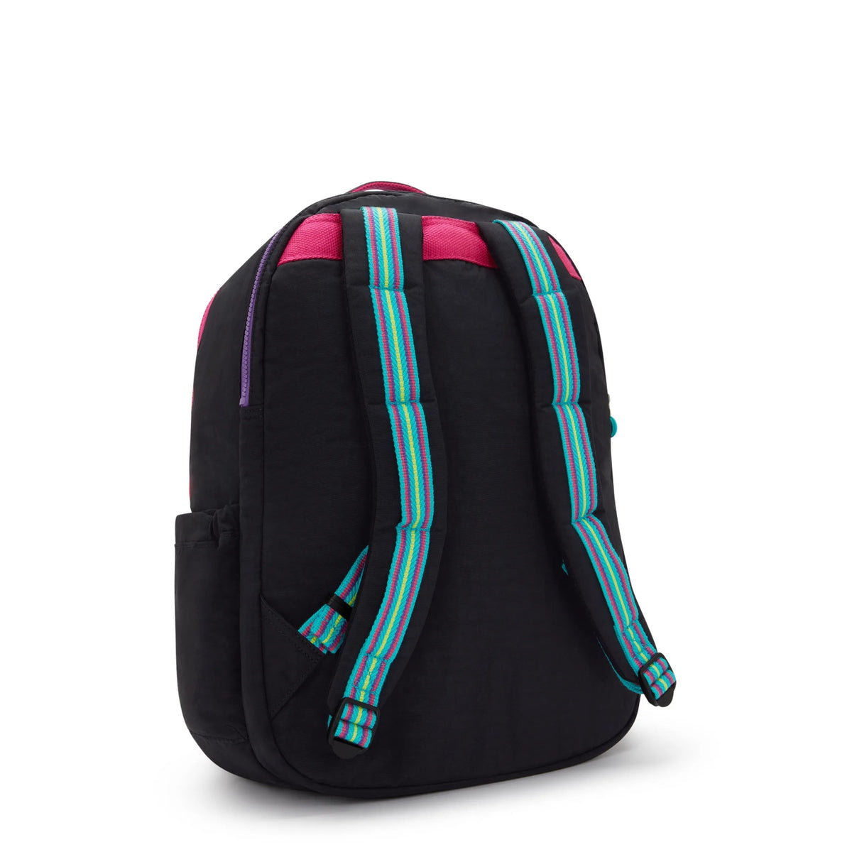 Kipling Seoul Extra Large 17" Laptop Backpack in Black Fun C — back view