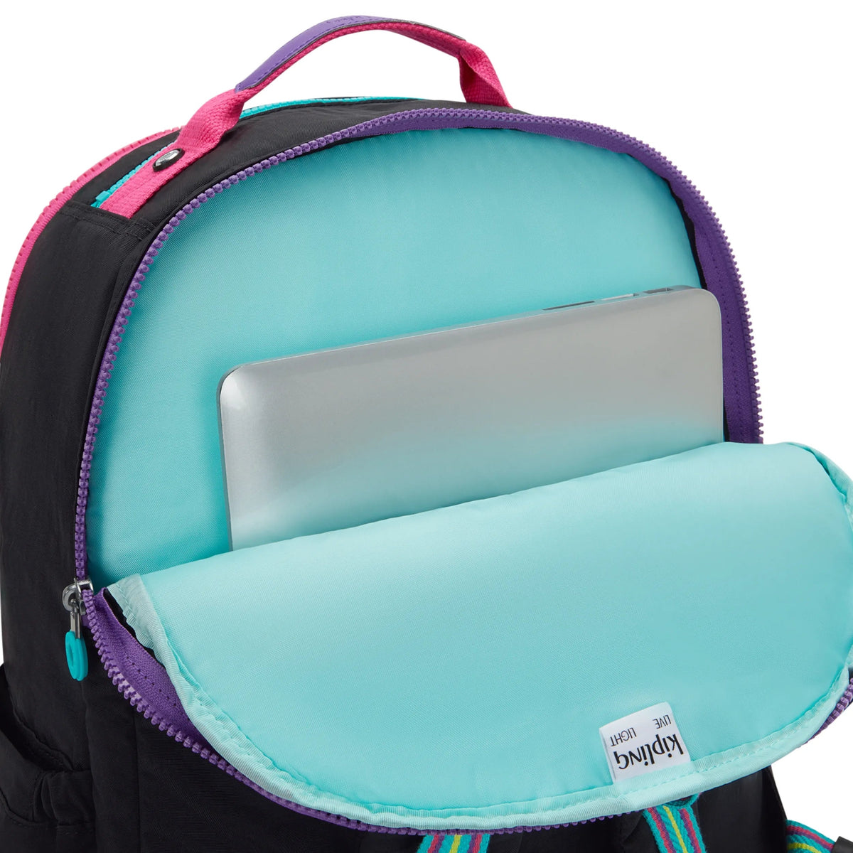 Kipling Seoul Extra Large 17" Laptop Backpack in Black Fun C — interior view 2