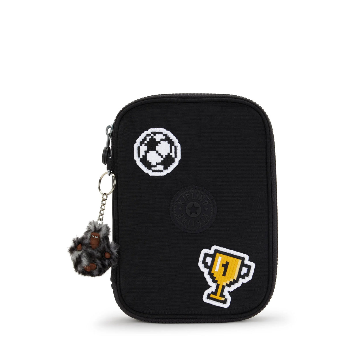 Kipling 100 Pens Case in Football True Blue — front view # color_Football True Blue