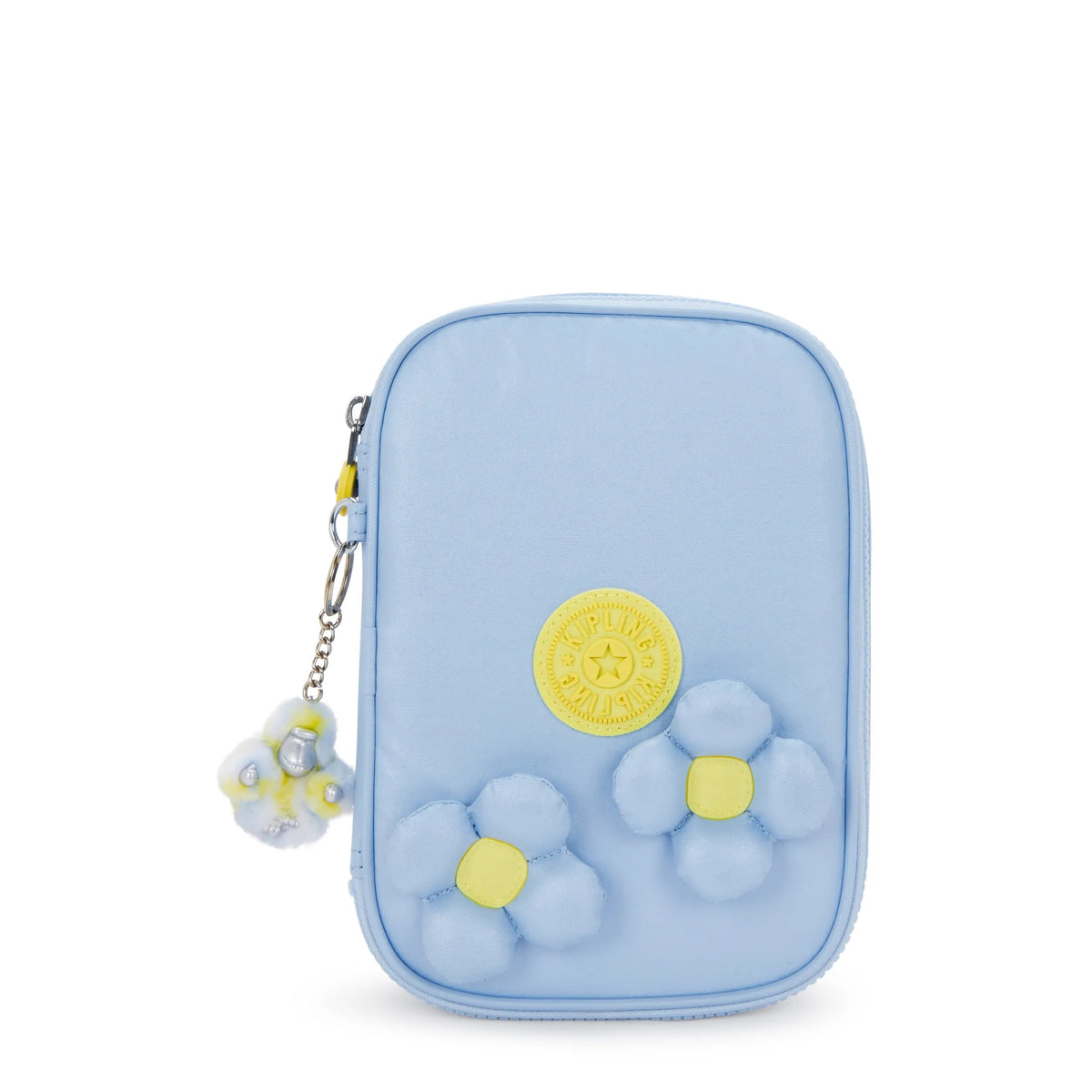 Kipling 100 Pens Case in Bloom Crush Metallic — front view # color_Bloom Crush Metallic