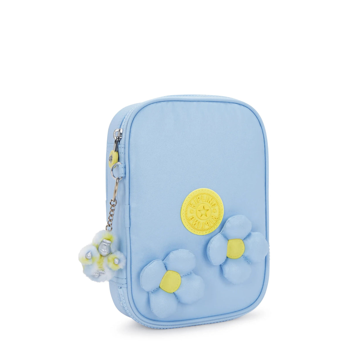 Kipling 100 Pens Case in Bloom Crush Metallic — angle view
