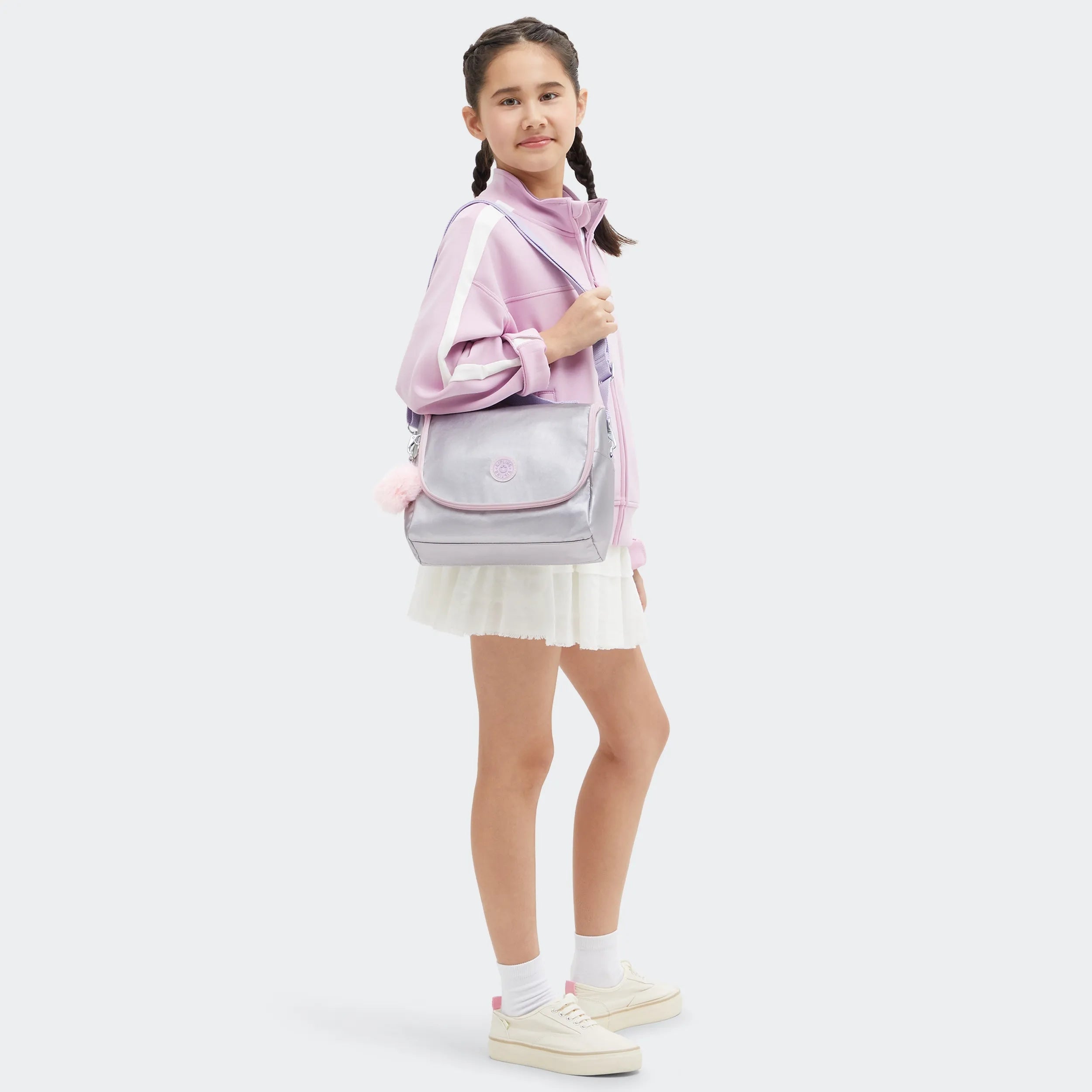 Kipling Nwkichirou in Silver Glow Metallic — back view