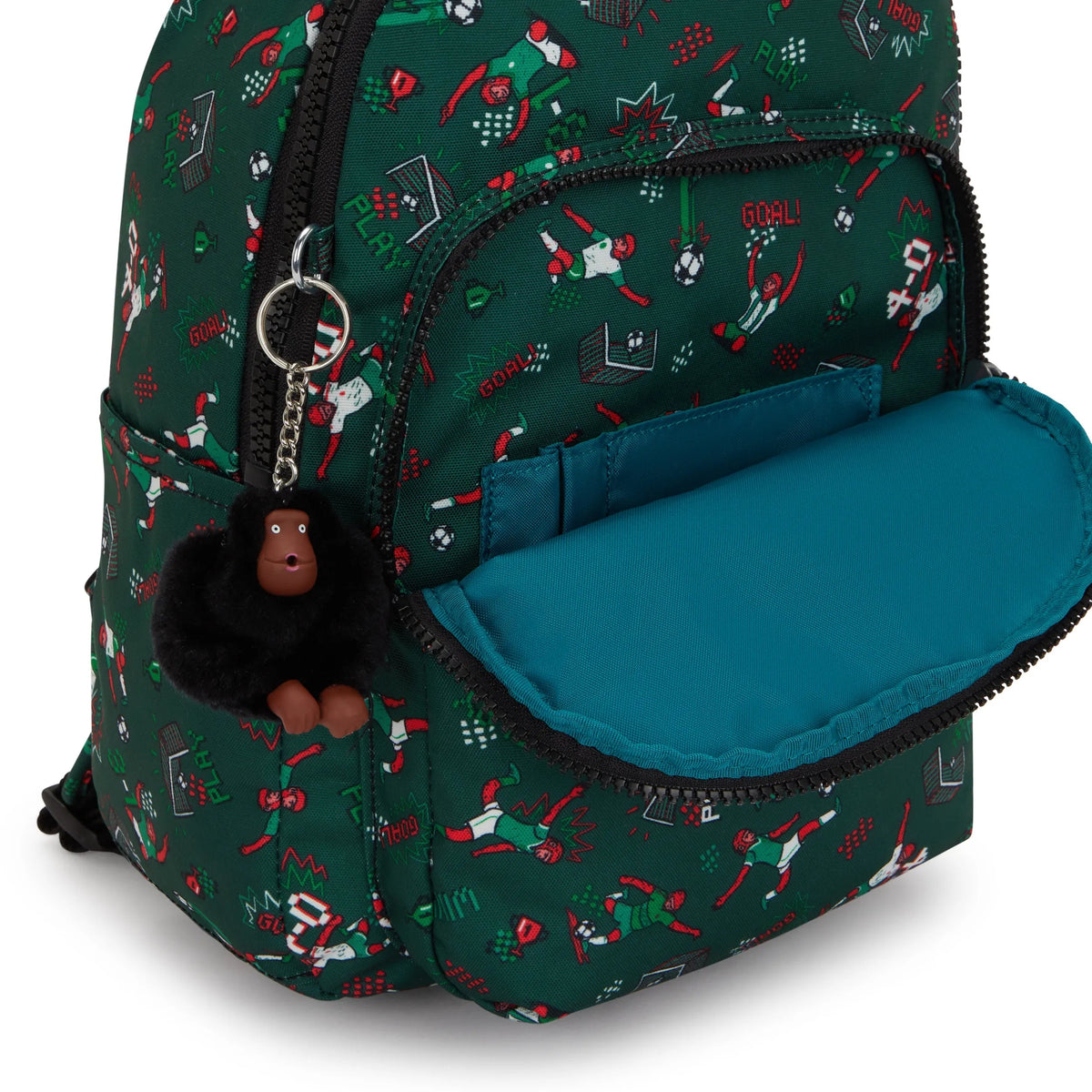Kipling Seoul Small Backpack in Soccer Print — interior view 2