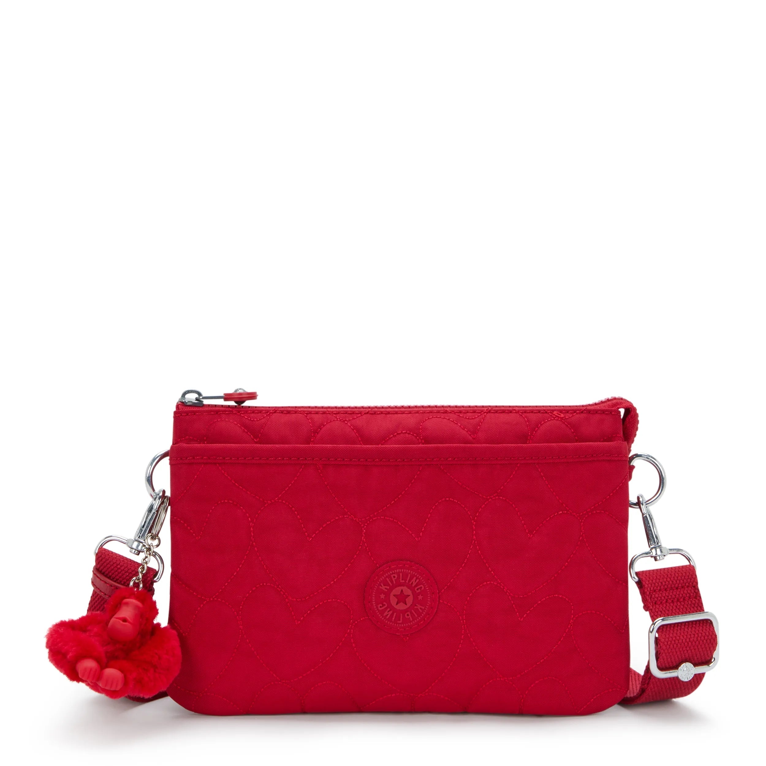 Kipling Riri in Many Hearts Red — front view