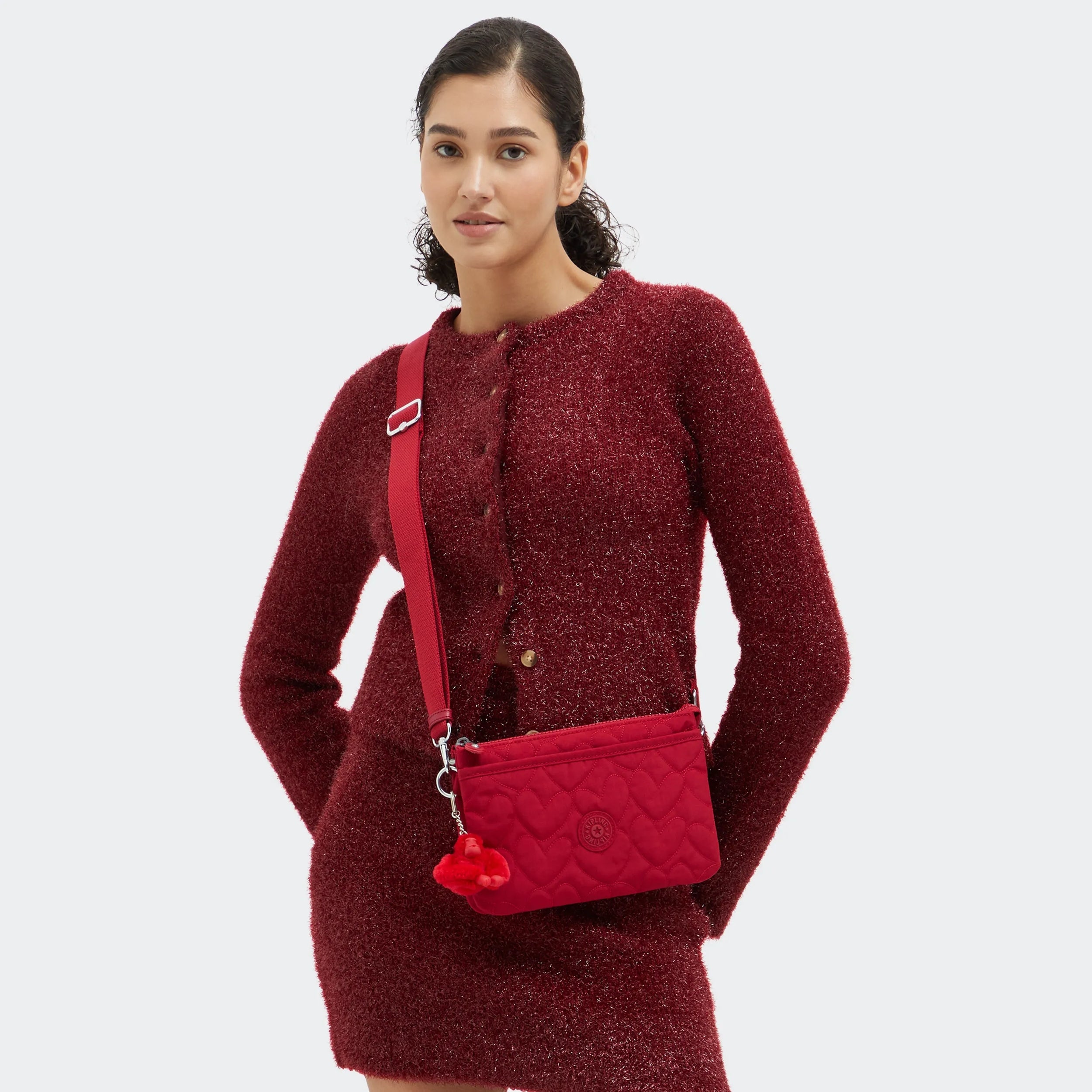 Kipling Riri in Many Hearts Red — back view