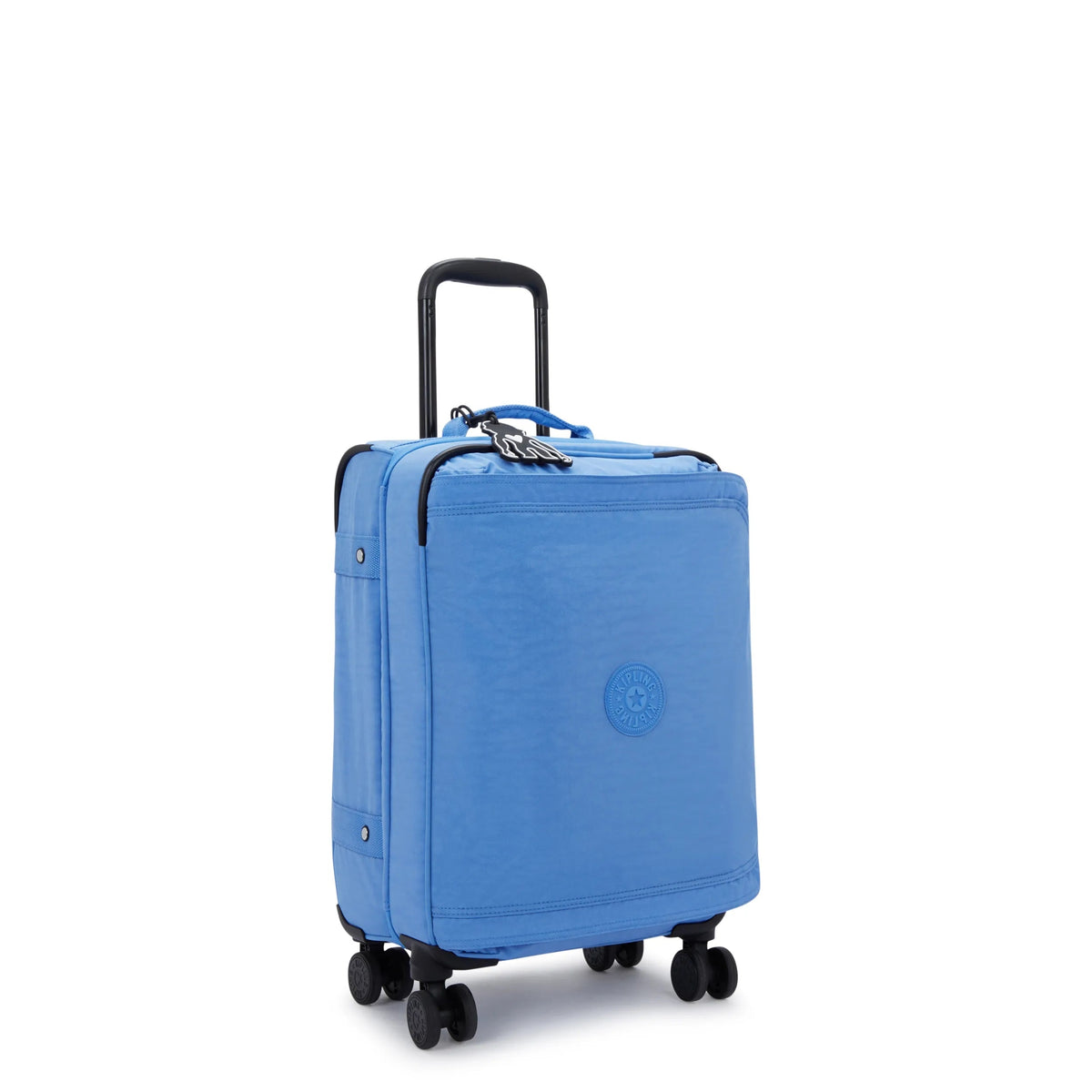 Kipling Spontaneous Small  Rolling Luggage-Carry On in Cocktail Blue — angle view
