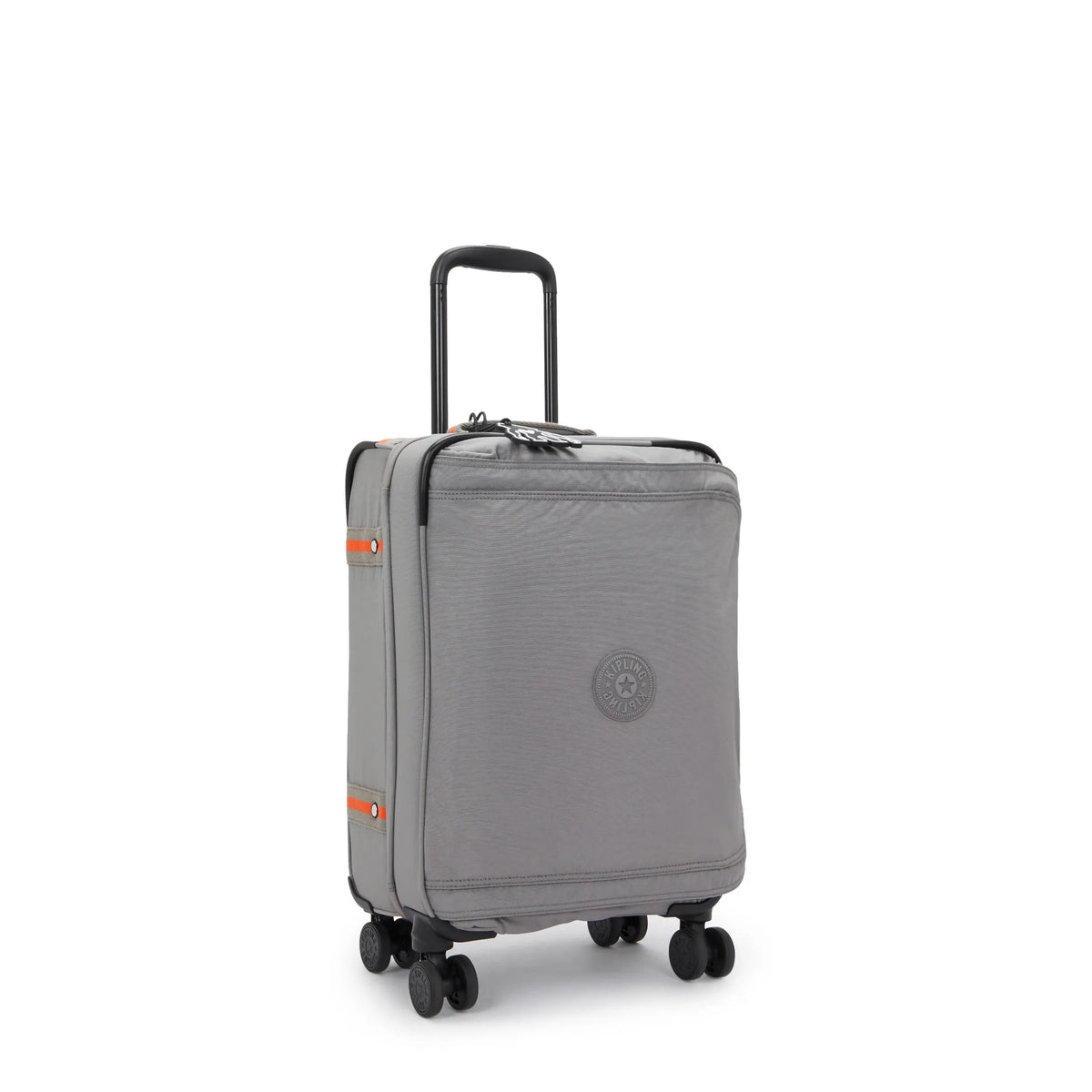 Kipling Spontaneous Small  Rolling Luggage-Carry On in Inviting Grey — angle view
