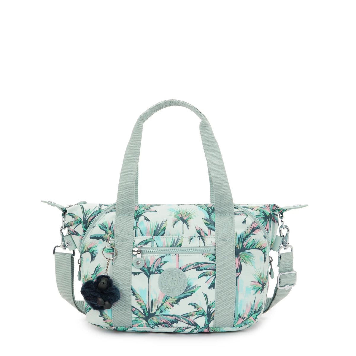 Kipling Art Mini Shoulder Bag in More Palm Trees — front view # color_More Palm Trees