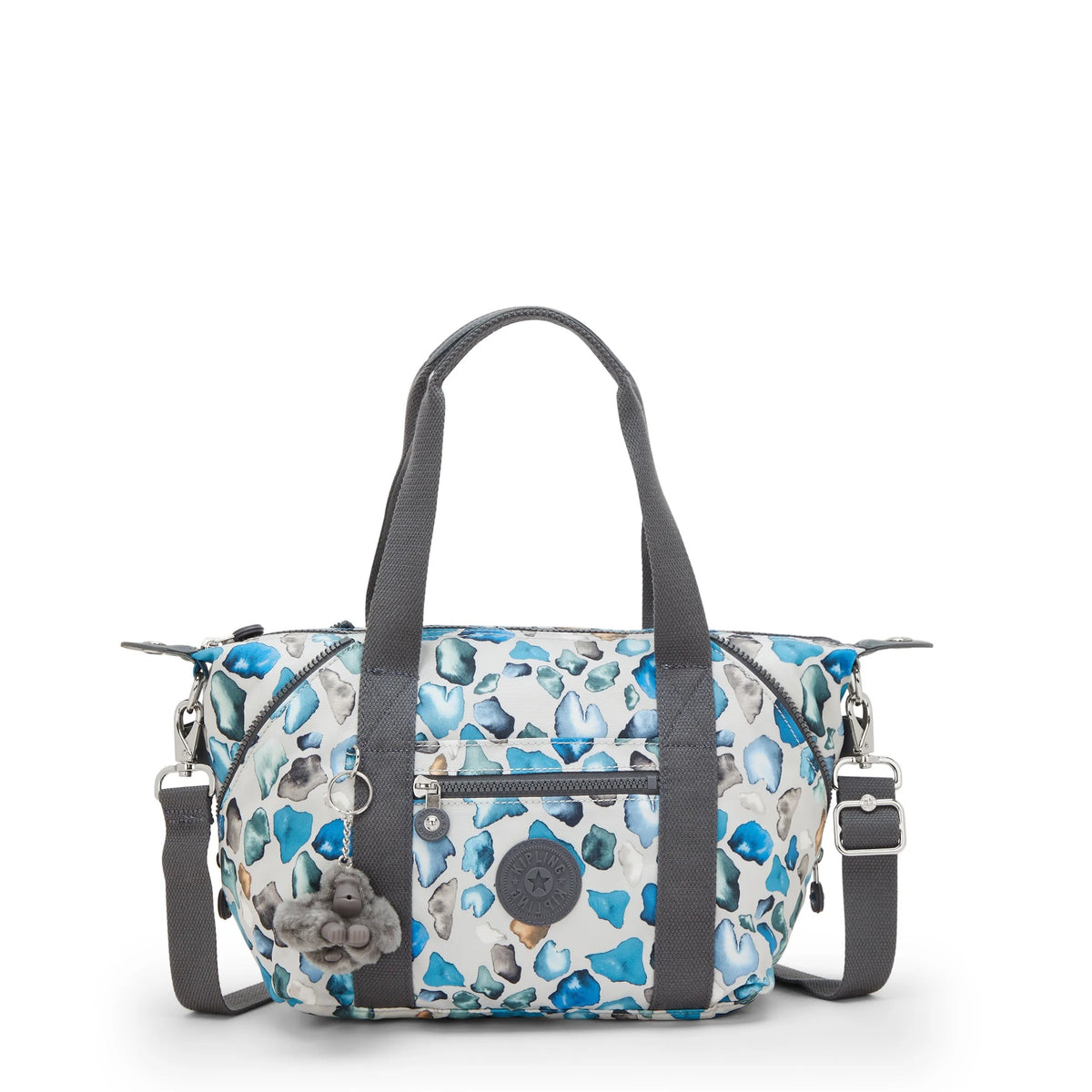 Kipling Art Mini Shoulder Bag in Mineral Stone — front view # color_Mineral Stone