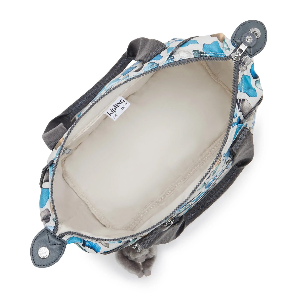 Kipling Art Mini Shoulder Bag in Mineral Stone — interior view
