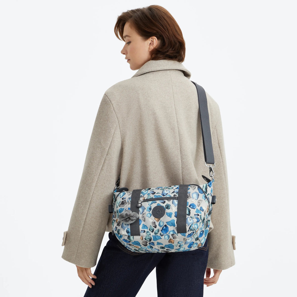Kipling Art Mini Shoulder Bag in Mineral Stone — lifestyle