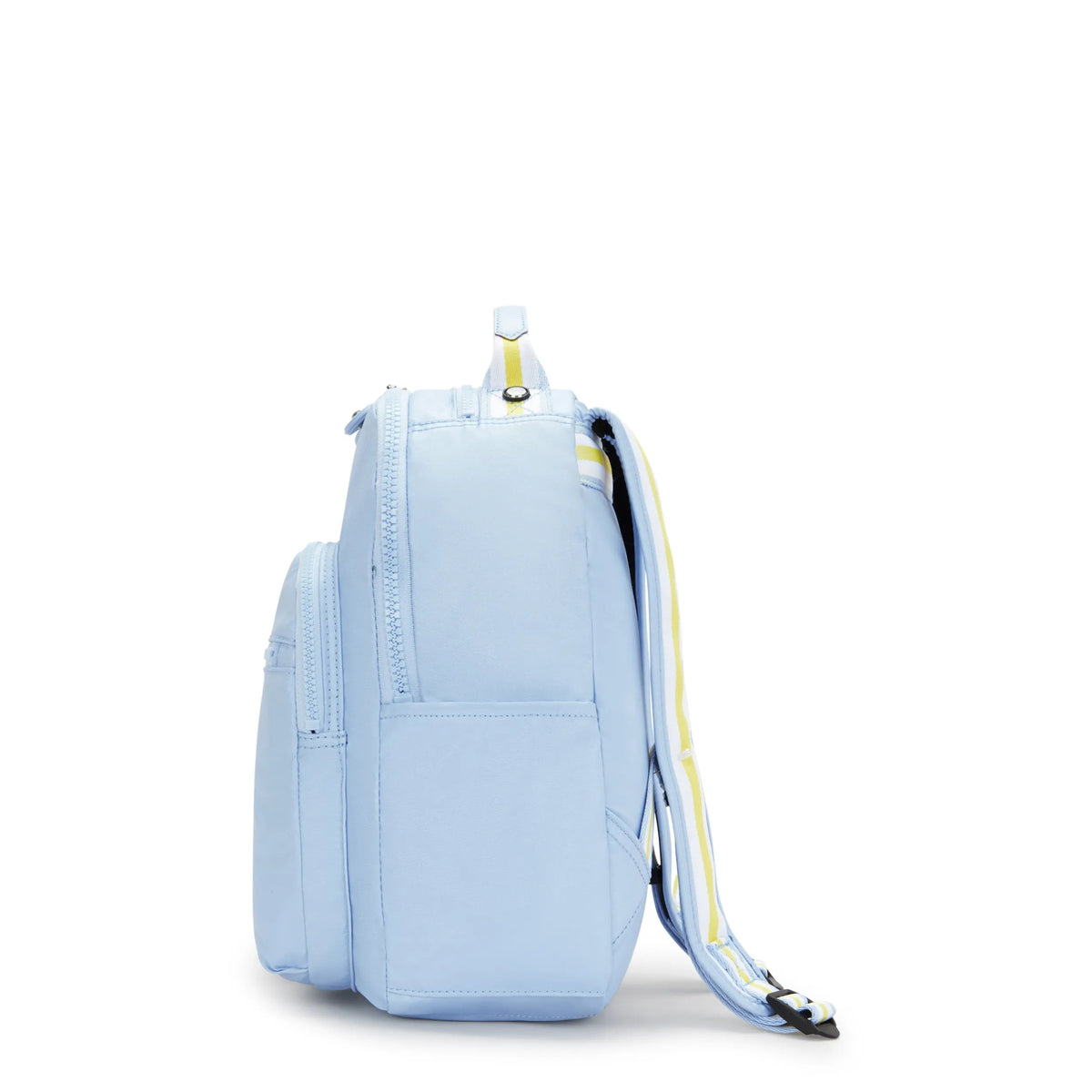Kipling Seoul Small Backpack in Clear Sky Metallic — side view