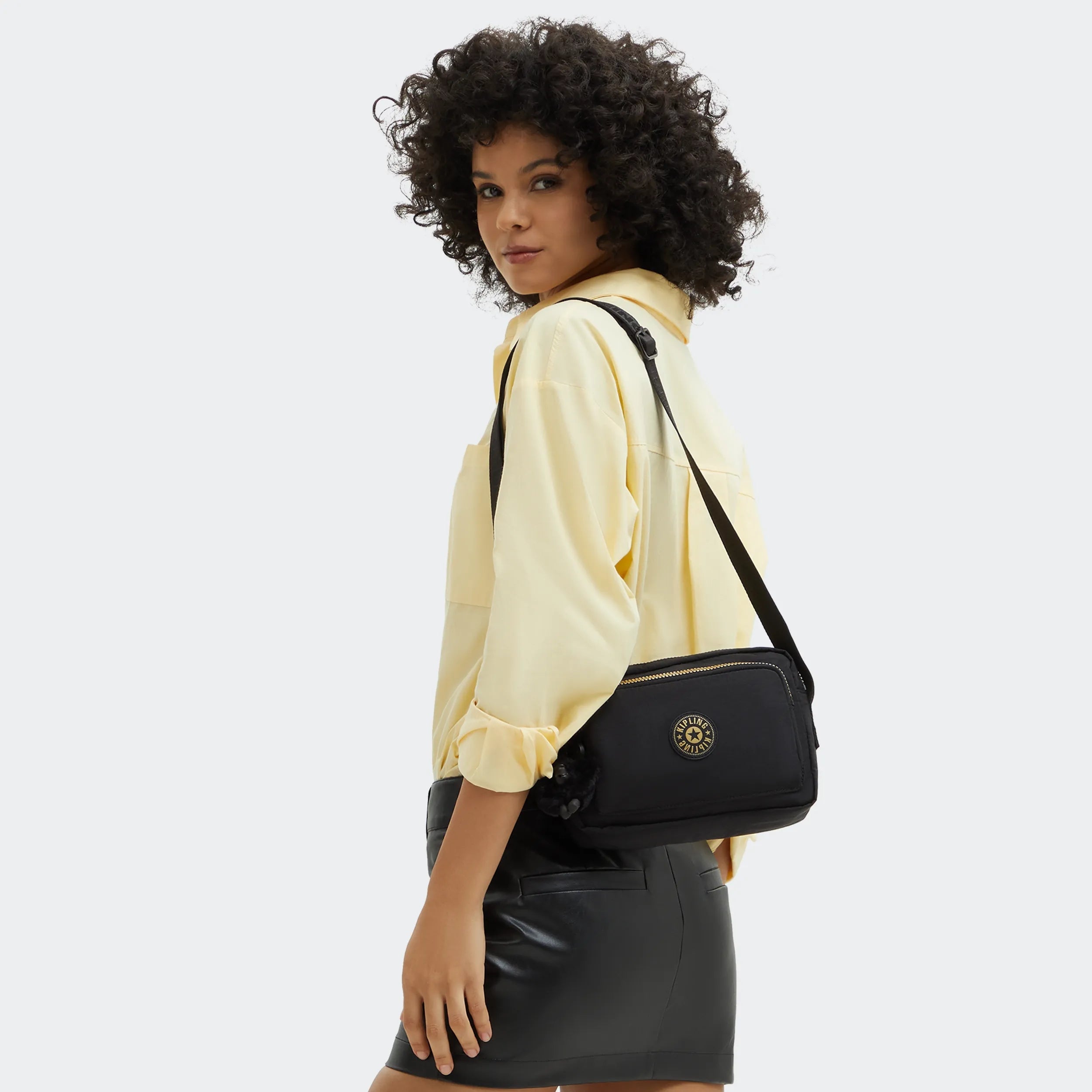 Kipling Abanu M Zip in Glorious Gold — back view